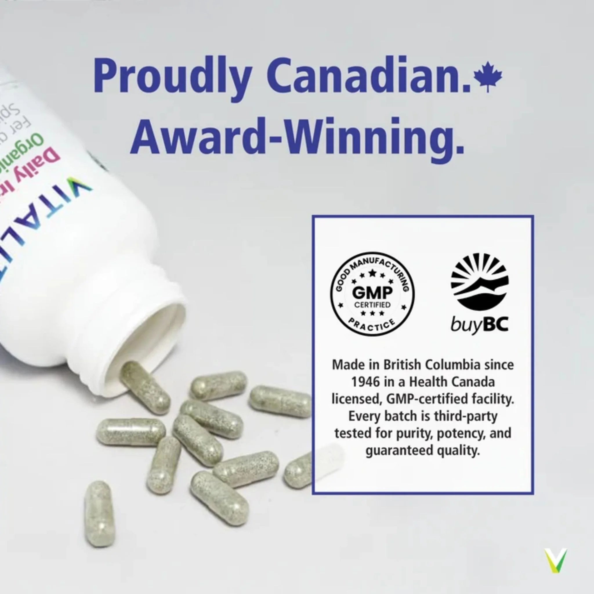 Vitality Daily Iron+Organic Spirulina 30 Capsules