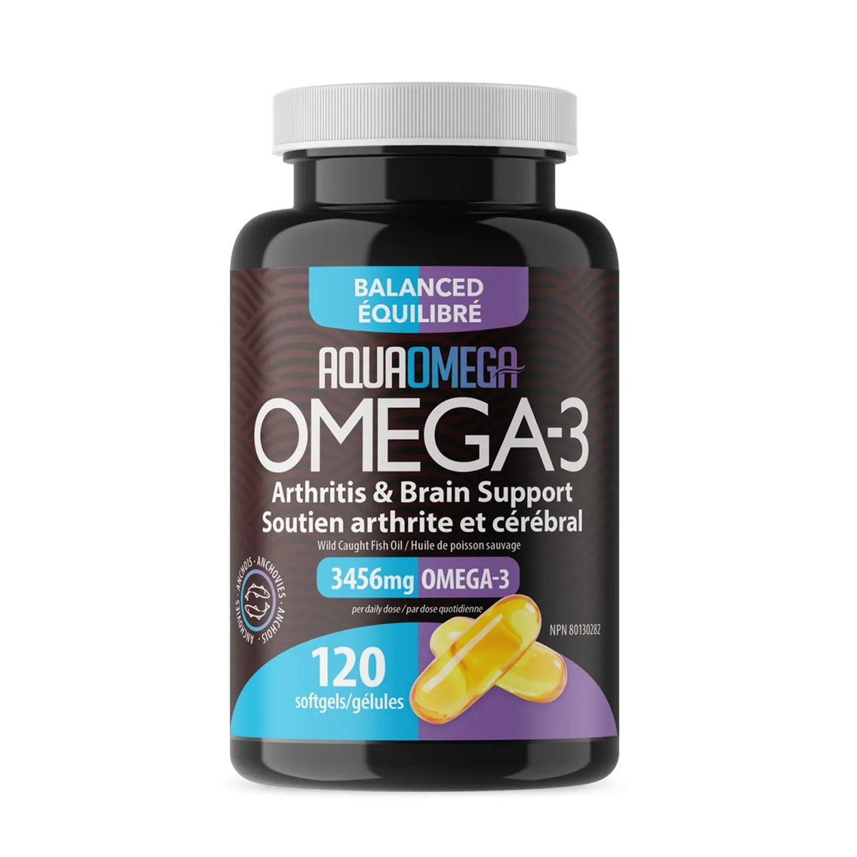 AquaOmega Balanced Arthritis & Brain Support 120 Softgels - Nature's Source Inc