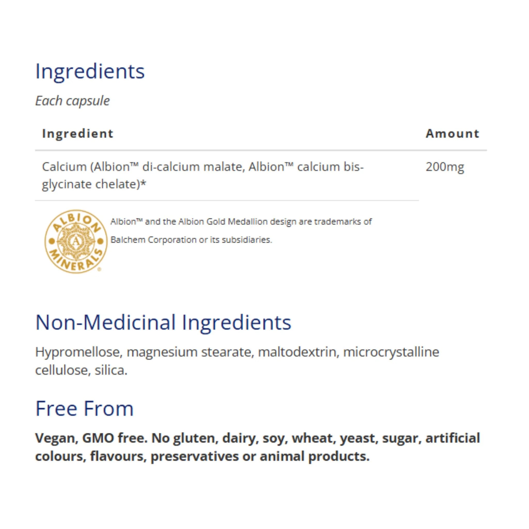 CanPrev Calcium Malate Bisglycinate 120vc - Nature's Source Inc
