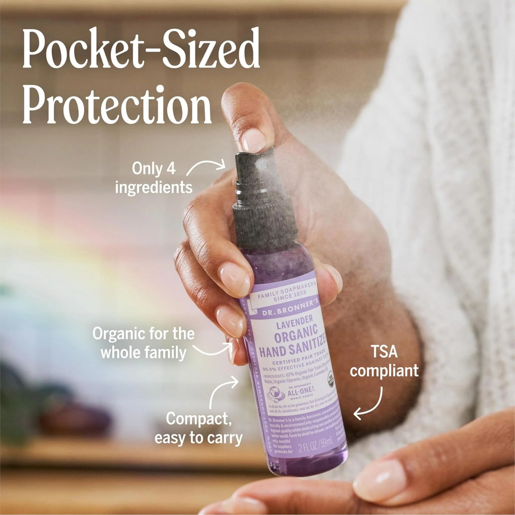 Dr. Bronner's Hand Sanitizer Lavender 59ml
