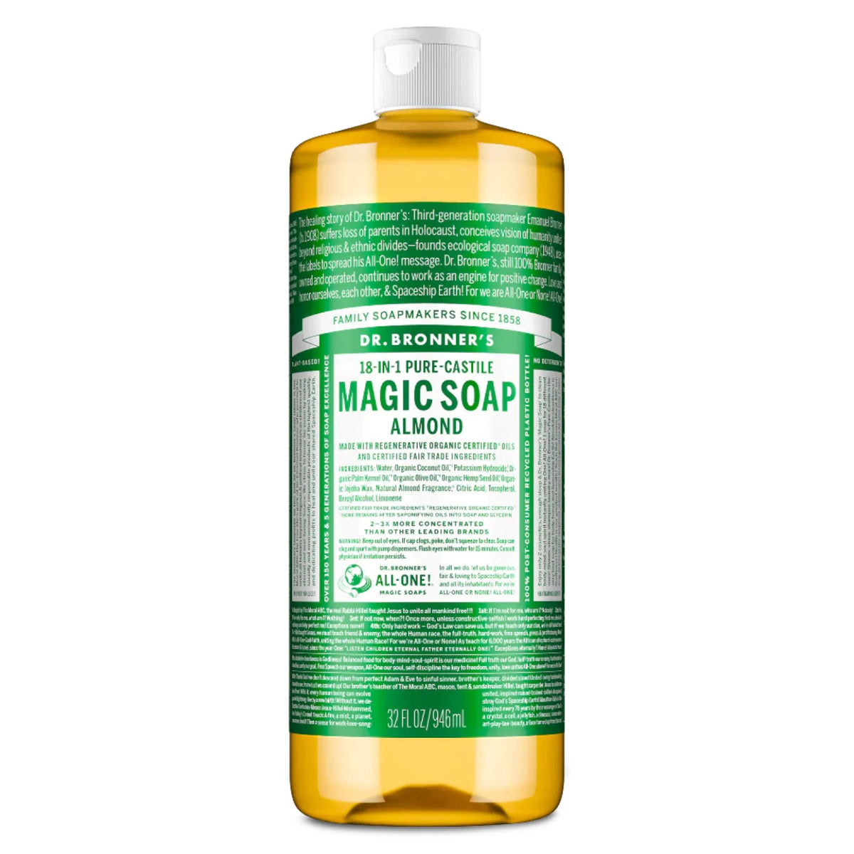 Dr. Bronner's Pure Castile Soap Almond 946ml