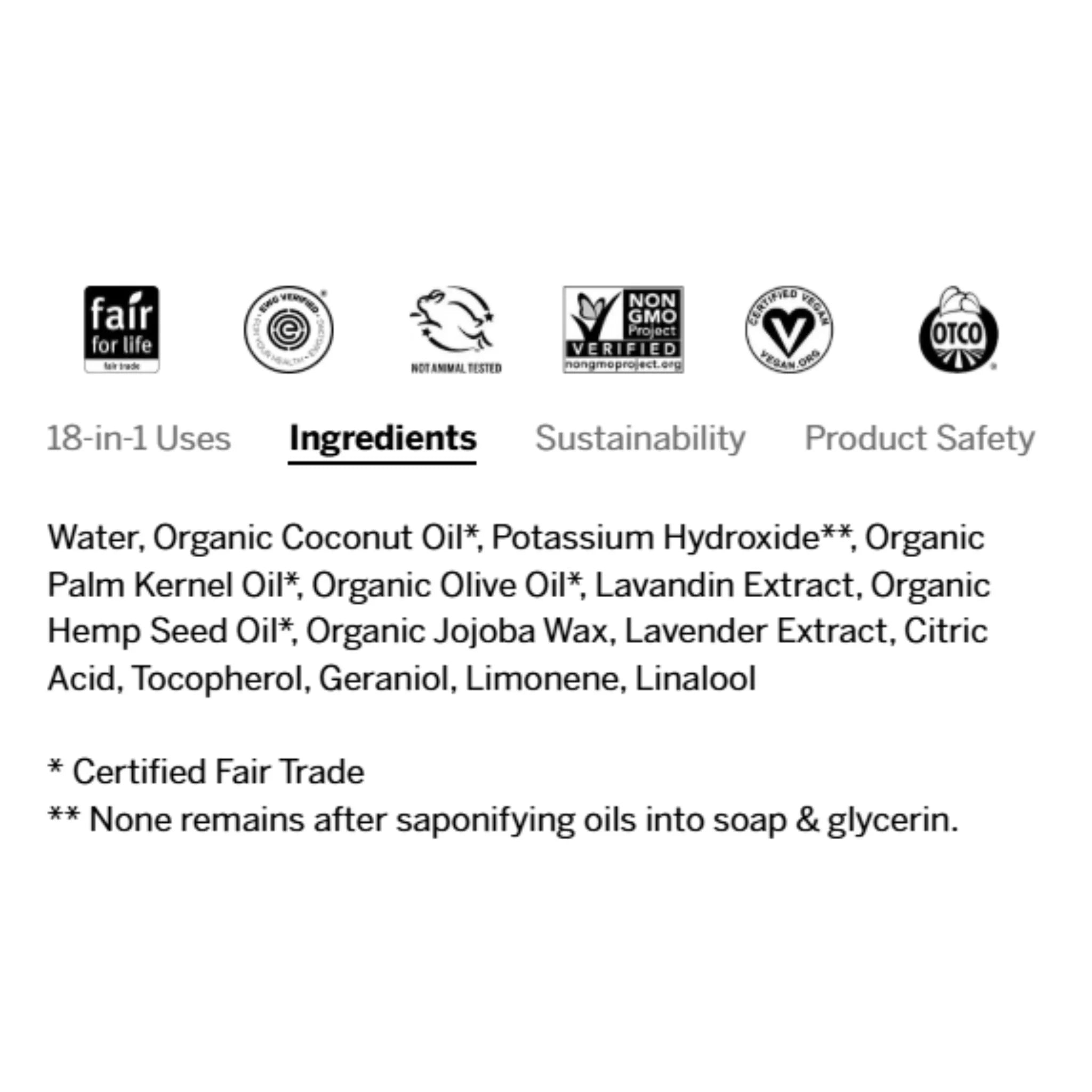 Dr. Bronner's Pure Castile Soap Lavender 946ml