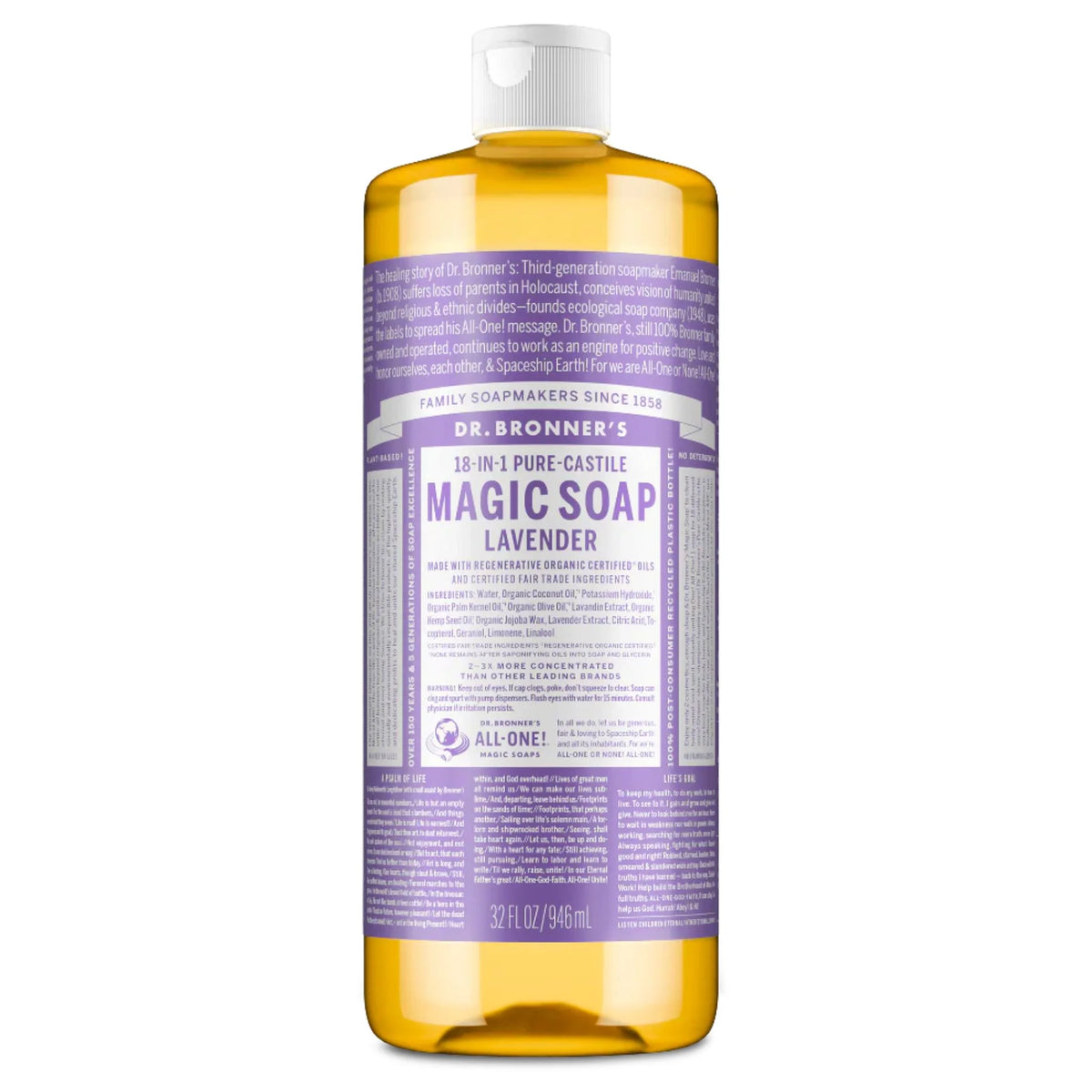 Dr. Bronner's Pure Castile Soap Lavender 946ml