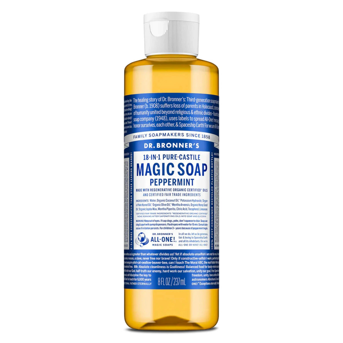 Dr. Bronner's Pure Castile Soap Peppermint Soap 237ml