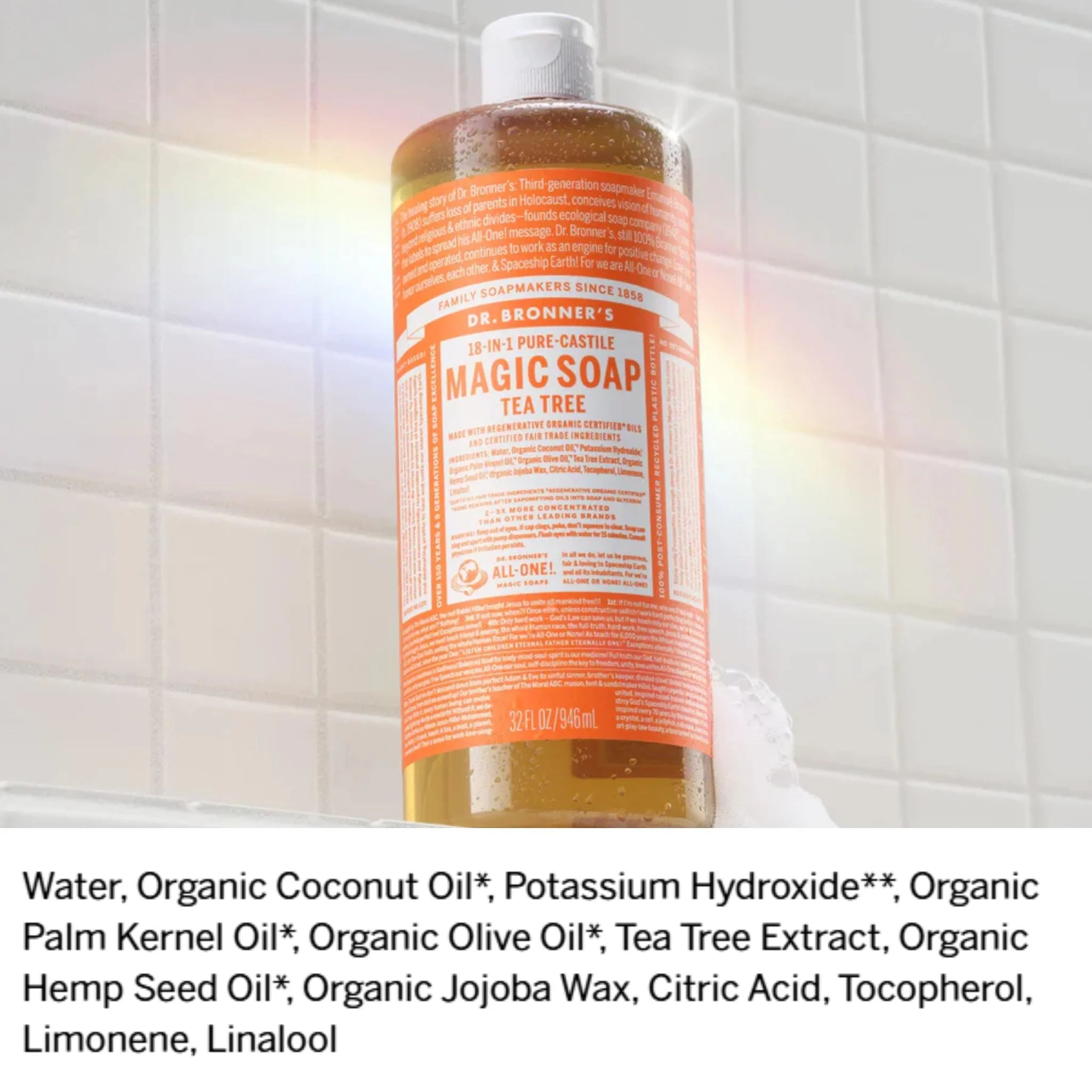 Dr. Bronner's Pure Castile Soap Tea Tree 946 ml