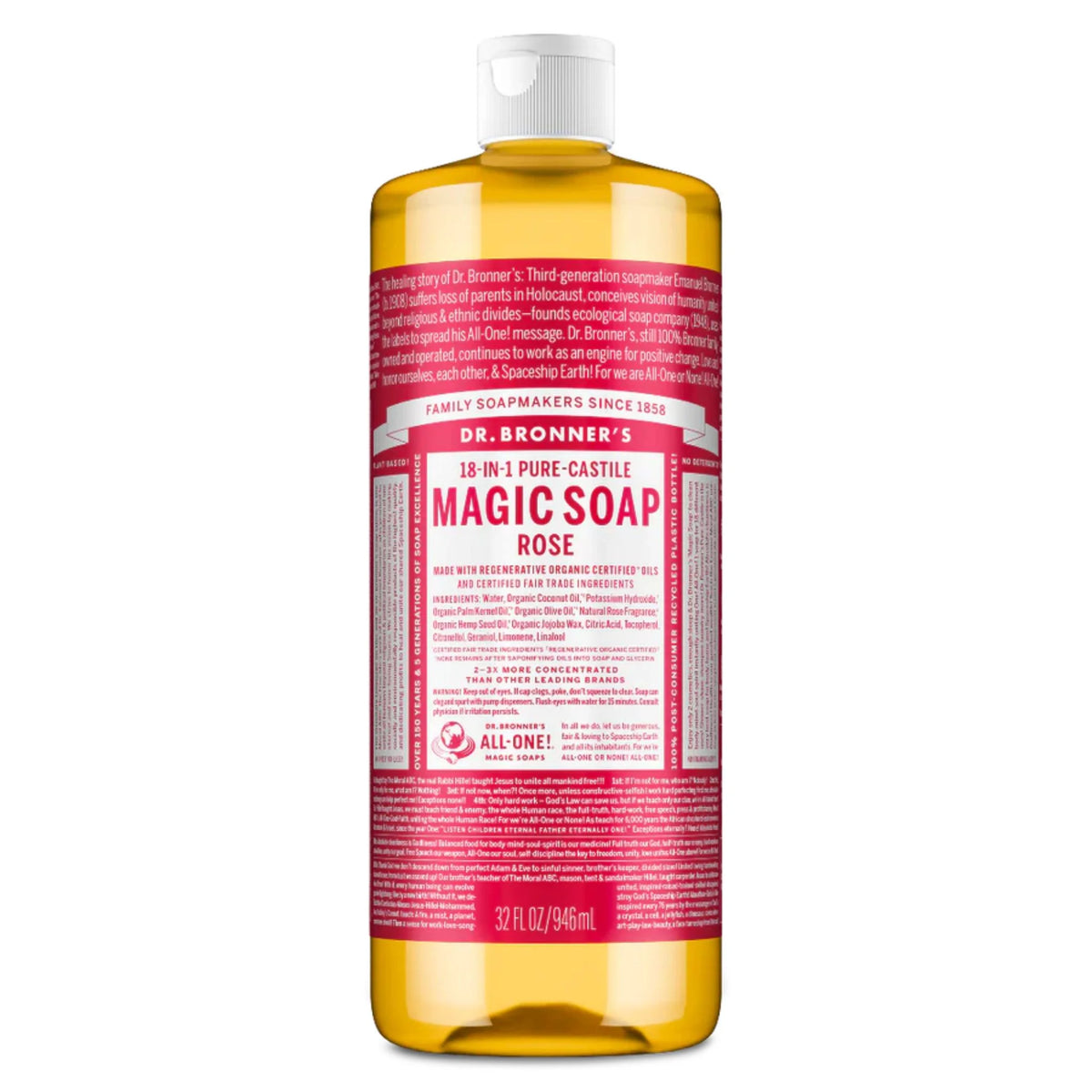 Dr. Bronner's Pure Castile Soap Rose 946ml