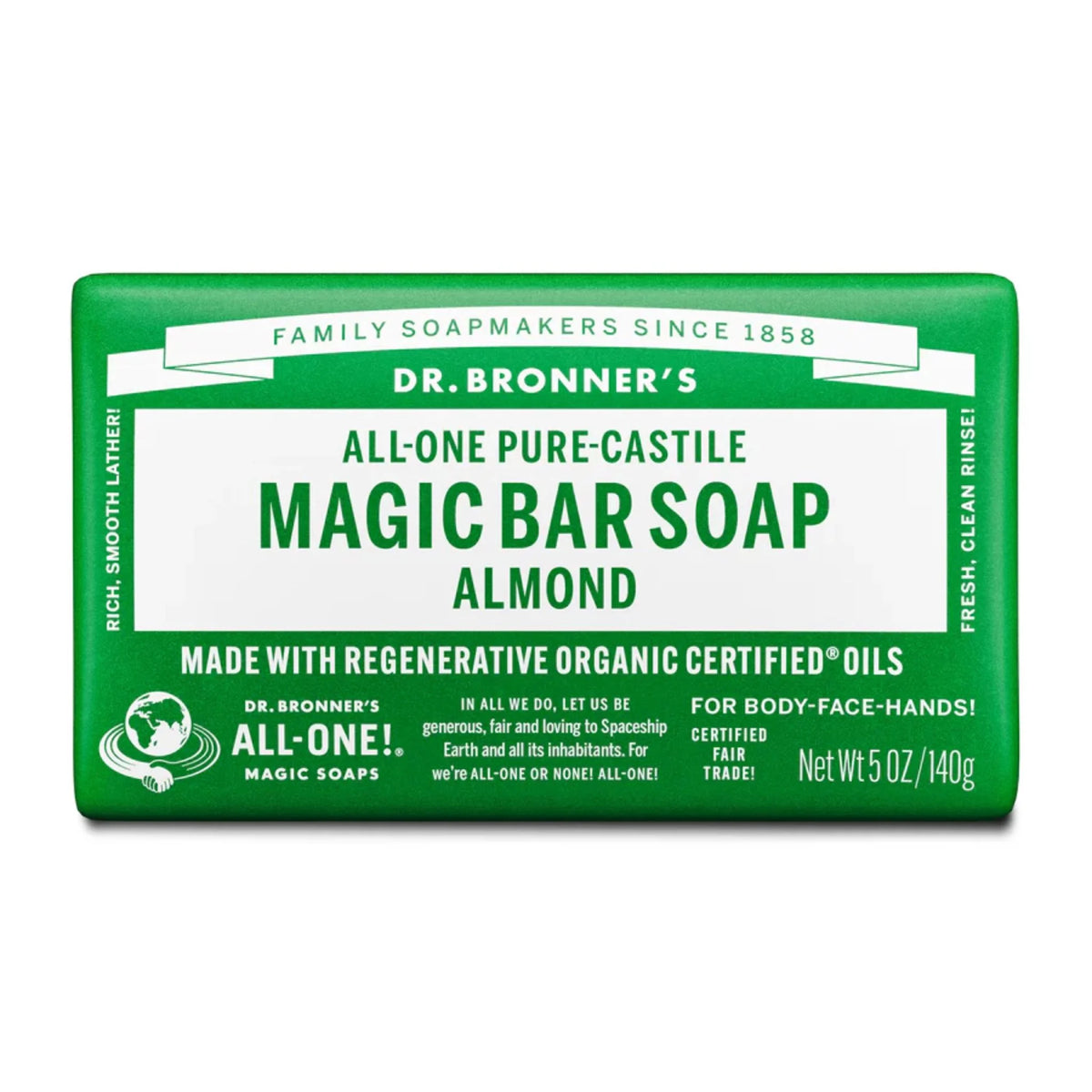 Dr. Bronner's Pure Castile Soap Almond 140g