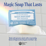 Dr. Bronner's Pure Castille Baby Bar Soap Mild  Unscented 140g