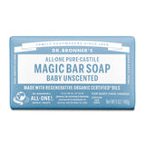 Dr. Bronner's Pure Castille Baby Bar Soap Mild  Unscented 140g