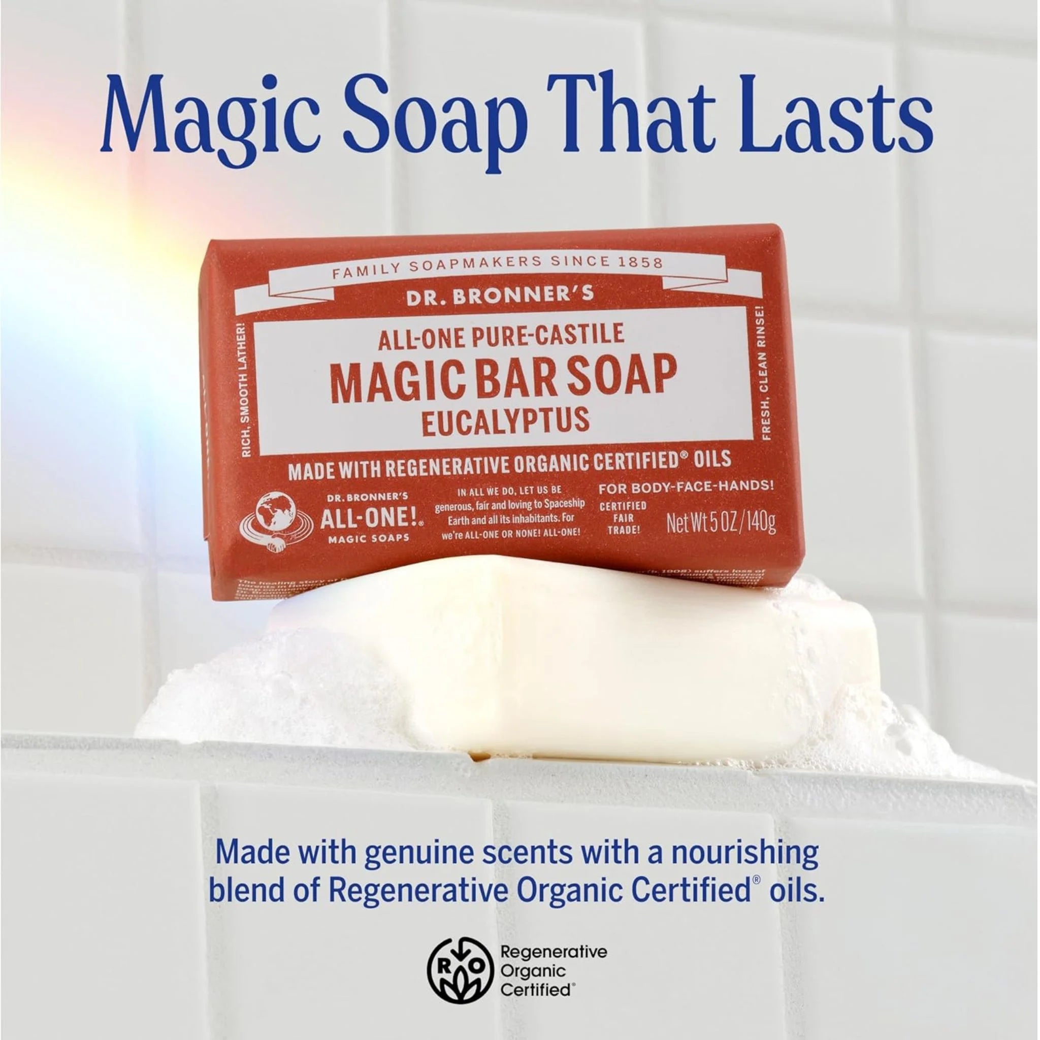 Dr. Bronner's Pure Castile Soap Eucalyptus 140g