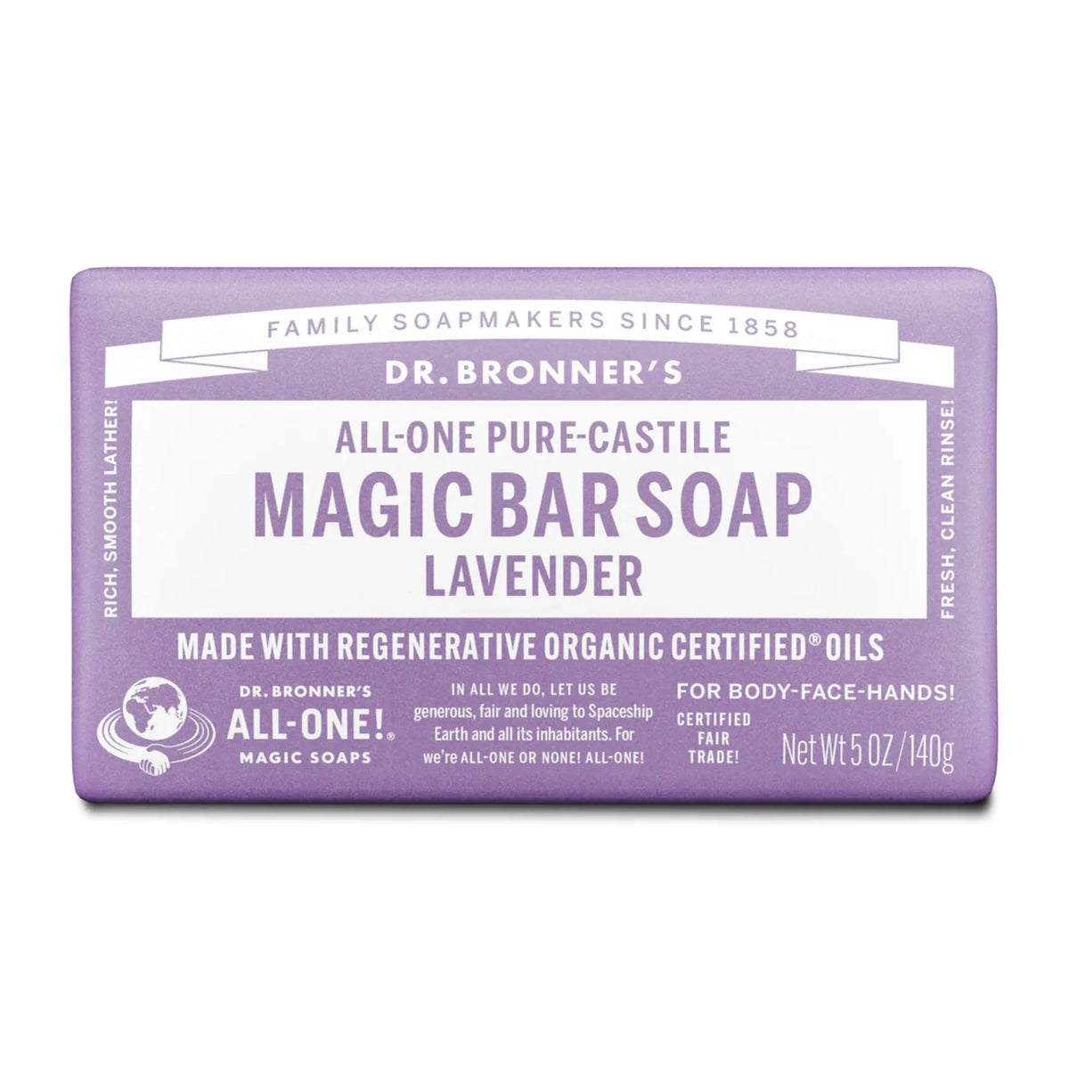Dr. Bronner's Pure Castile Hemp Lavender Soap 140g