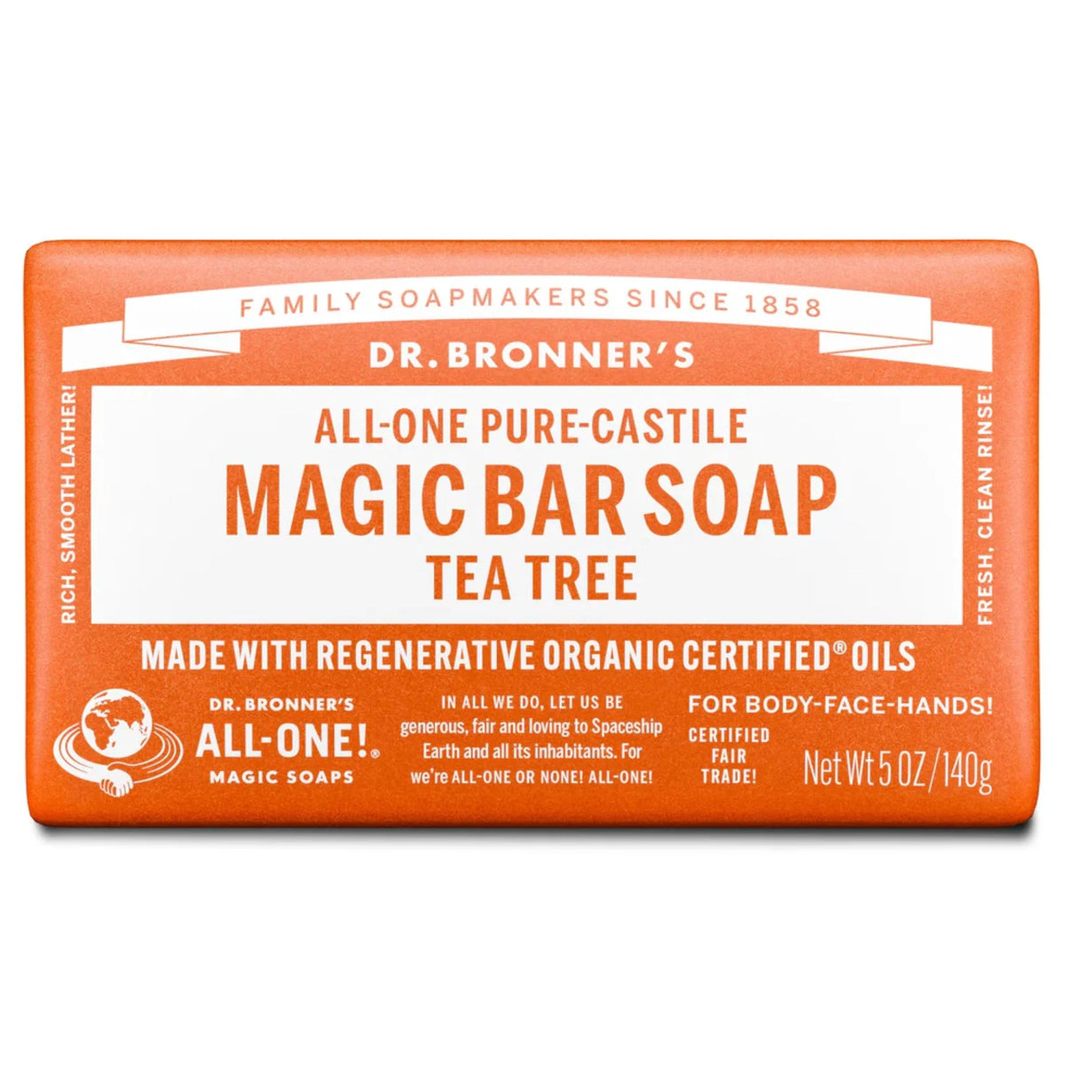 Dr. Bronner's Pure Castille Tea Tree 140g