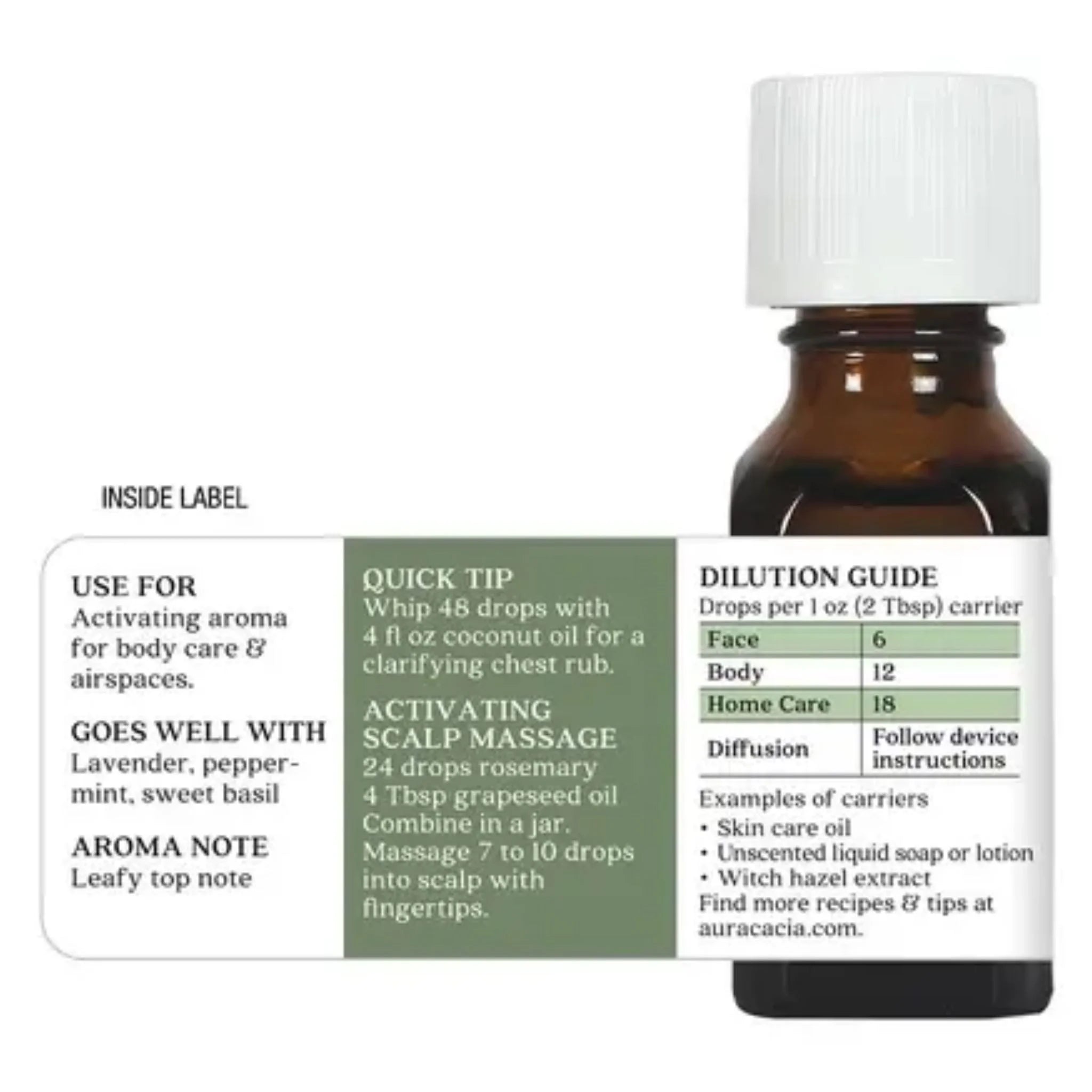 Aura Cacia Rosemary Essential Oil 15ml