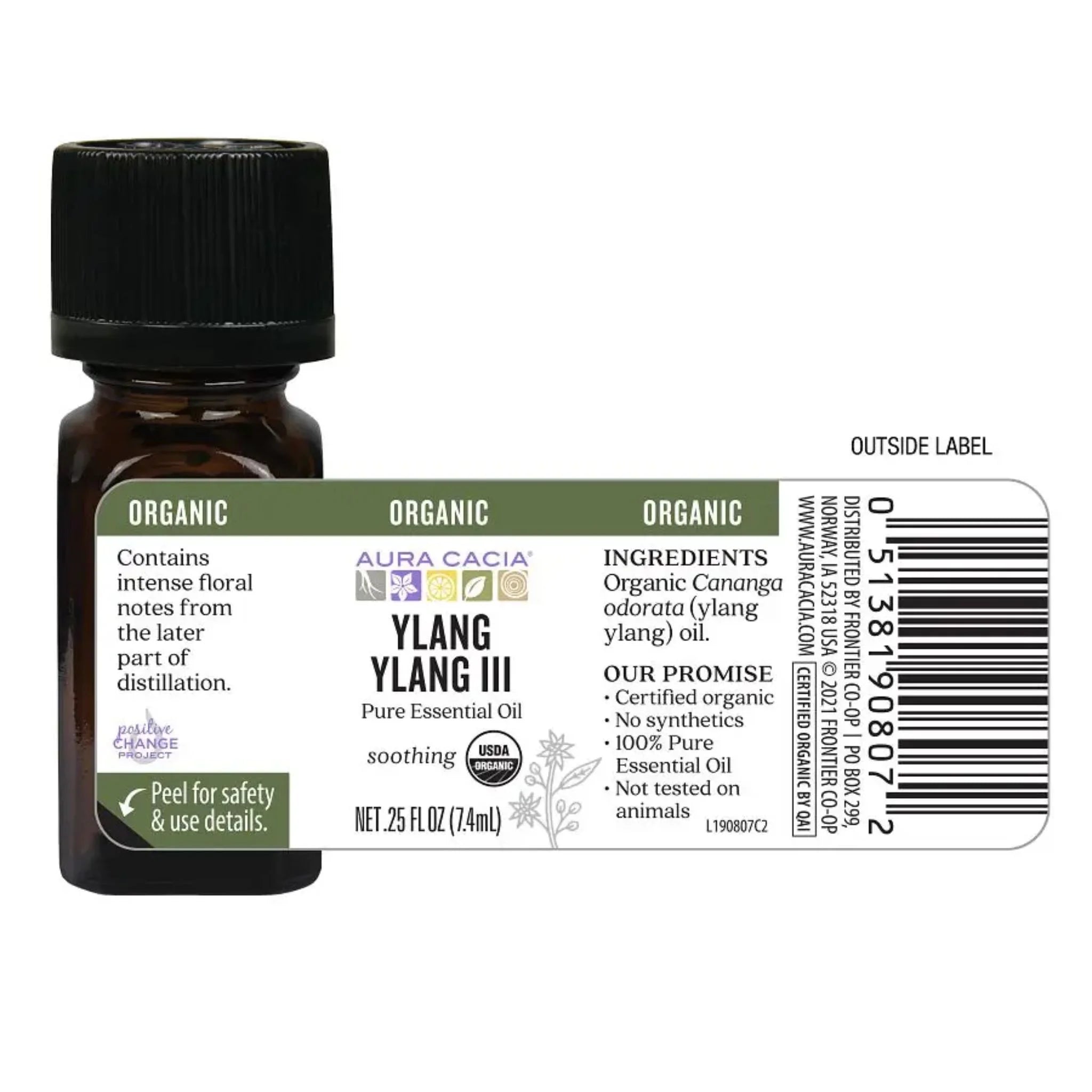 Aura Cacia Organic Ylang Ylang Essential Oil 7.4ml