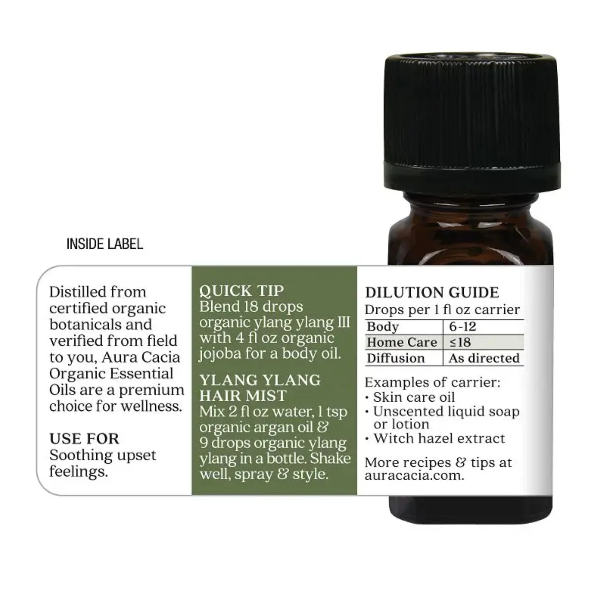 Aura Cacia Organic Ylang Ylang Essential Oil 7.4ml