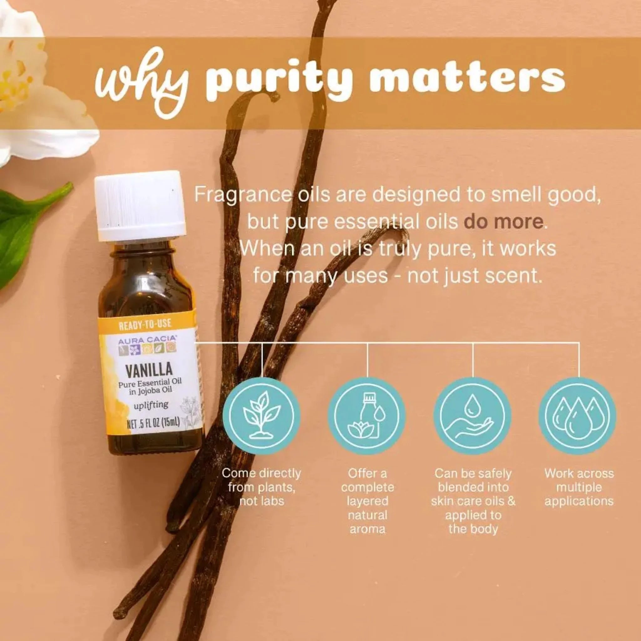 Aura Cacia Vanilla with Jojoba Oil 15ml