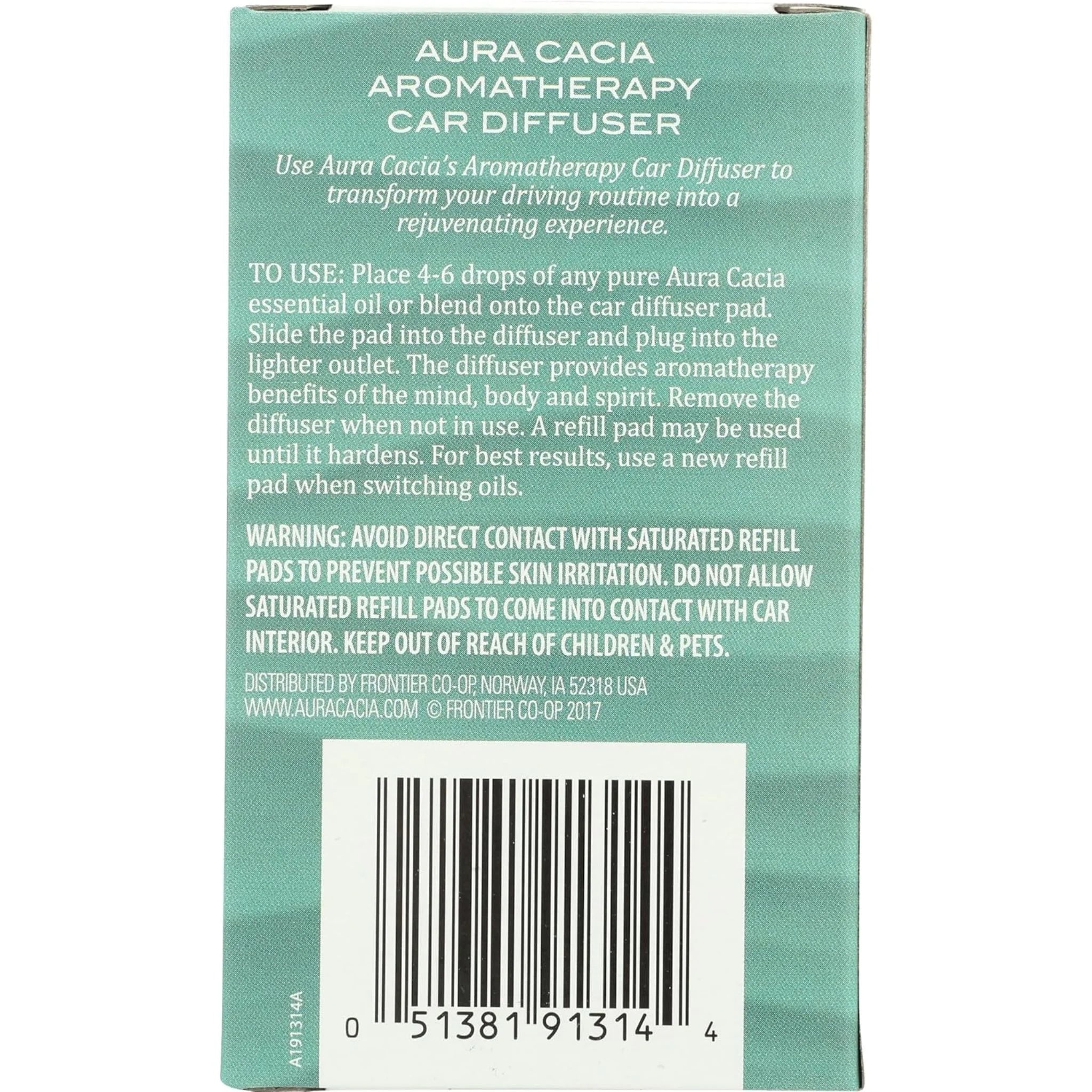 Aura Cacia Aromatherapy Car Diffuser 1pc