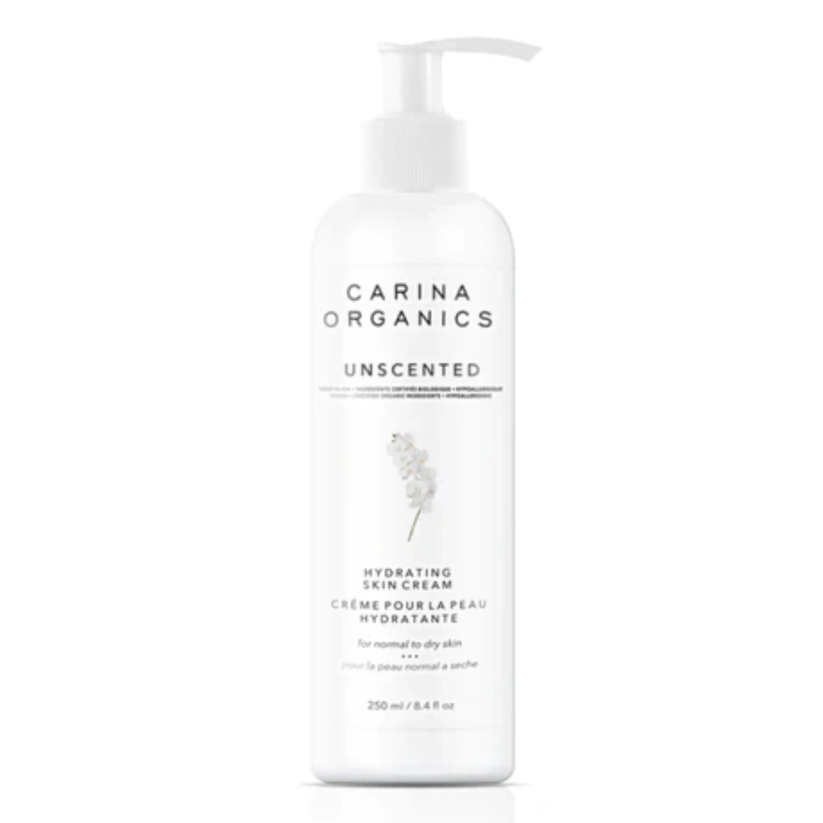 Carina Organics Unscented Hydrating Skin Cream - 250ml