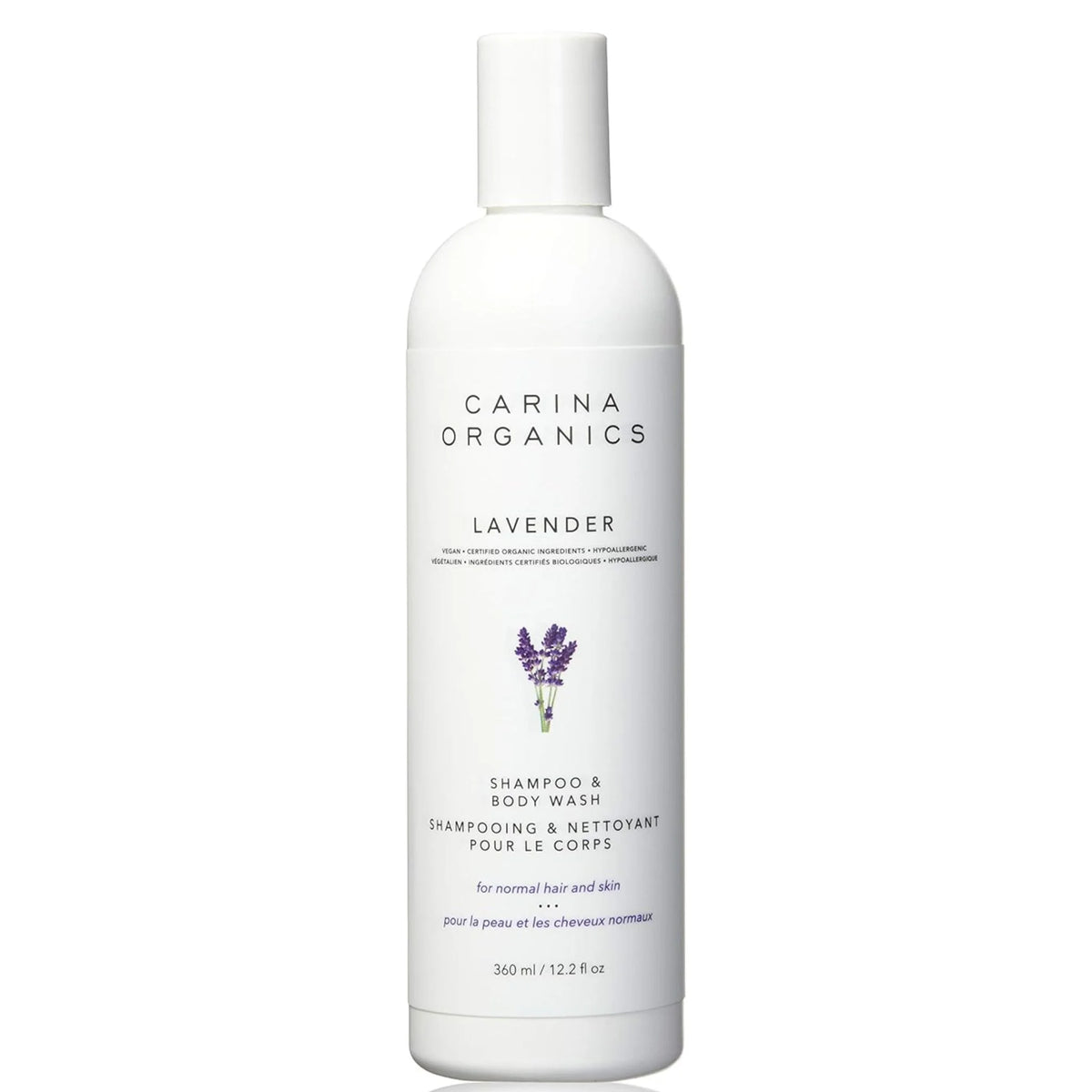 Carina Organics Shampoo - Body Wash Lavender 360ml - Nature's Source Inc