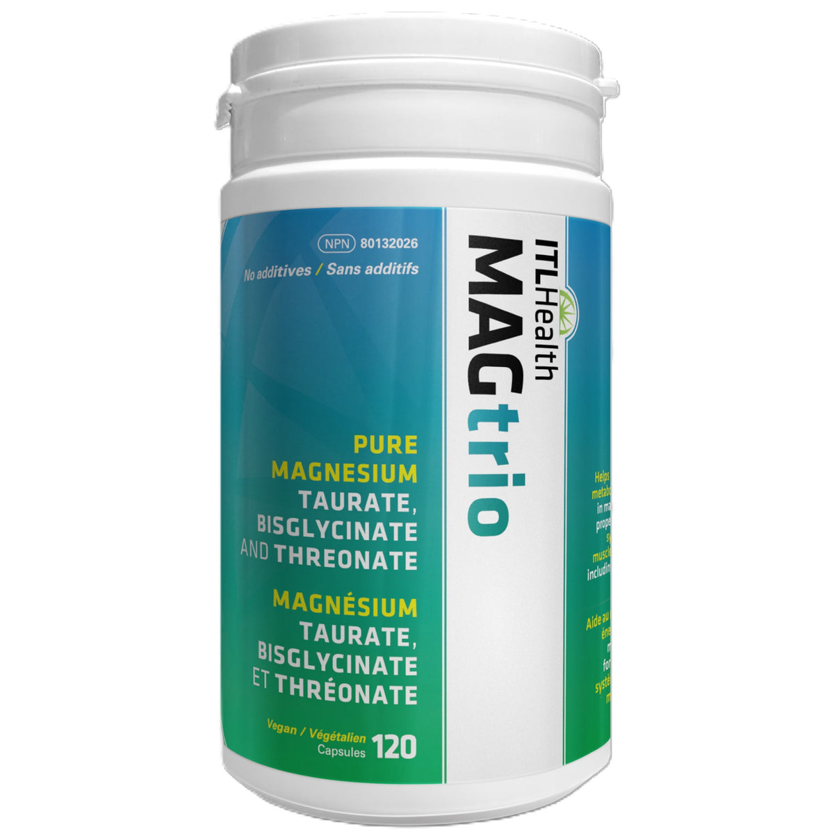 ITL Health MAGtrio 120 Vegan Capsules - Nature's Source Inc