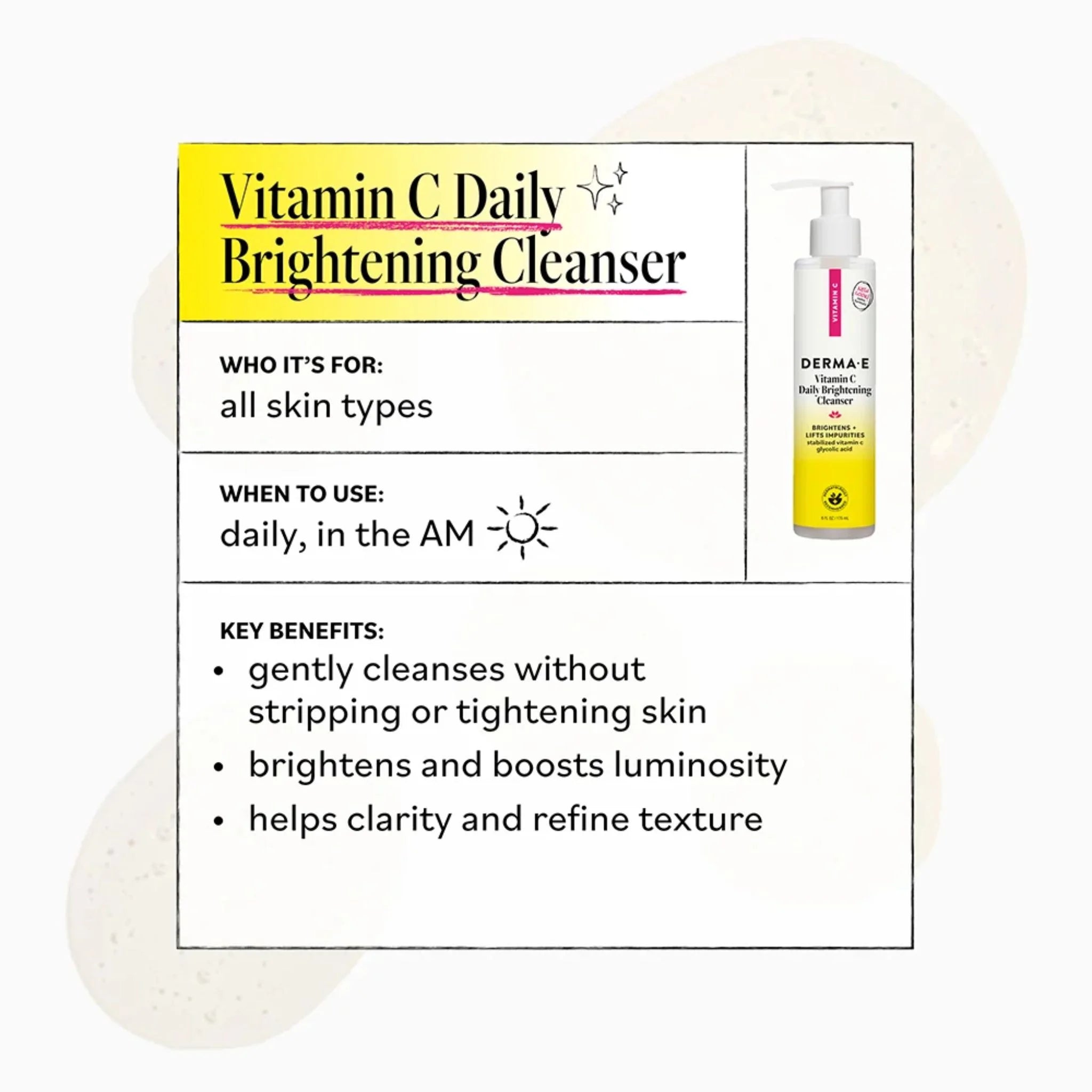 Derma E Vitamin C Daily Brightening Cleanser - 175ml