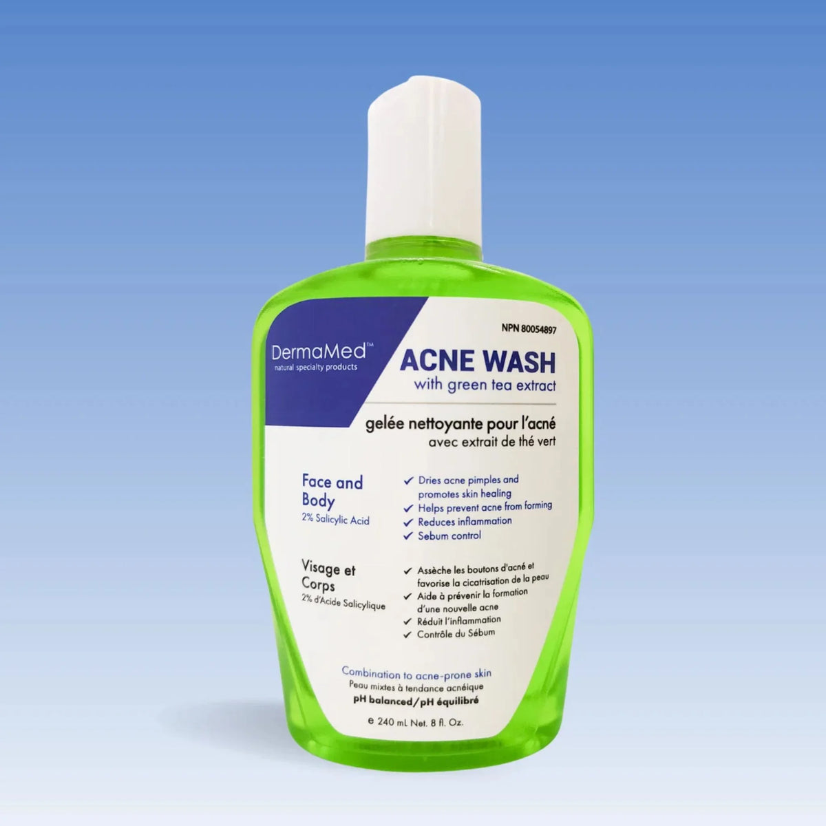 DermaMed Acne Prone Wash with Green Tea 240ml