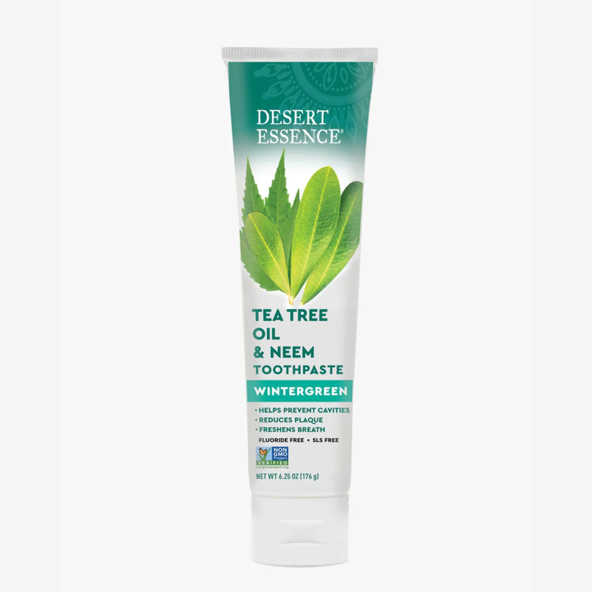 Desert Essence Tea Tree Oil Toothpaste with Neem Wintergreen Flavour 176g