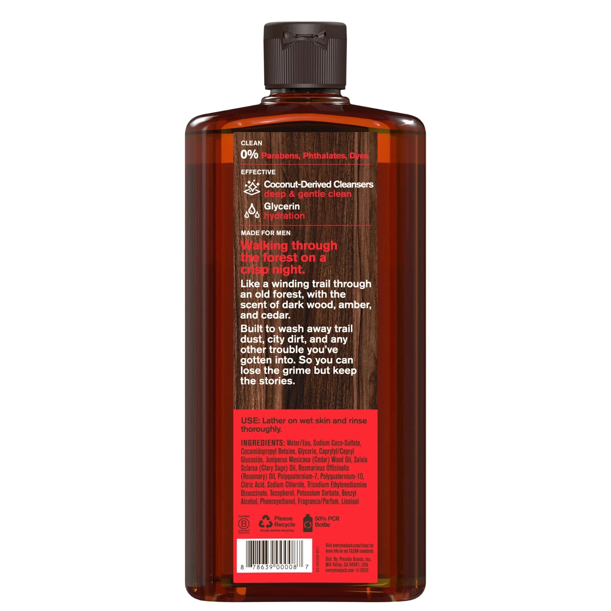 Every Man Jack Body Wash Cedarwood 500ml