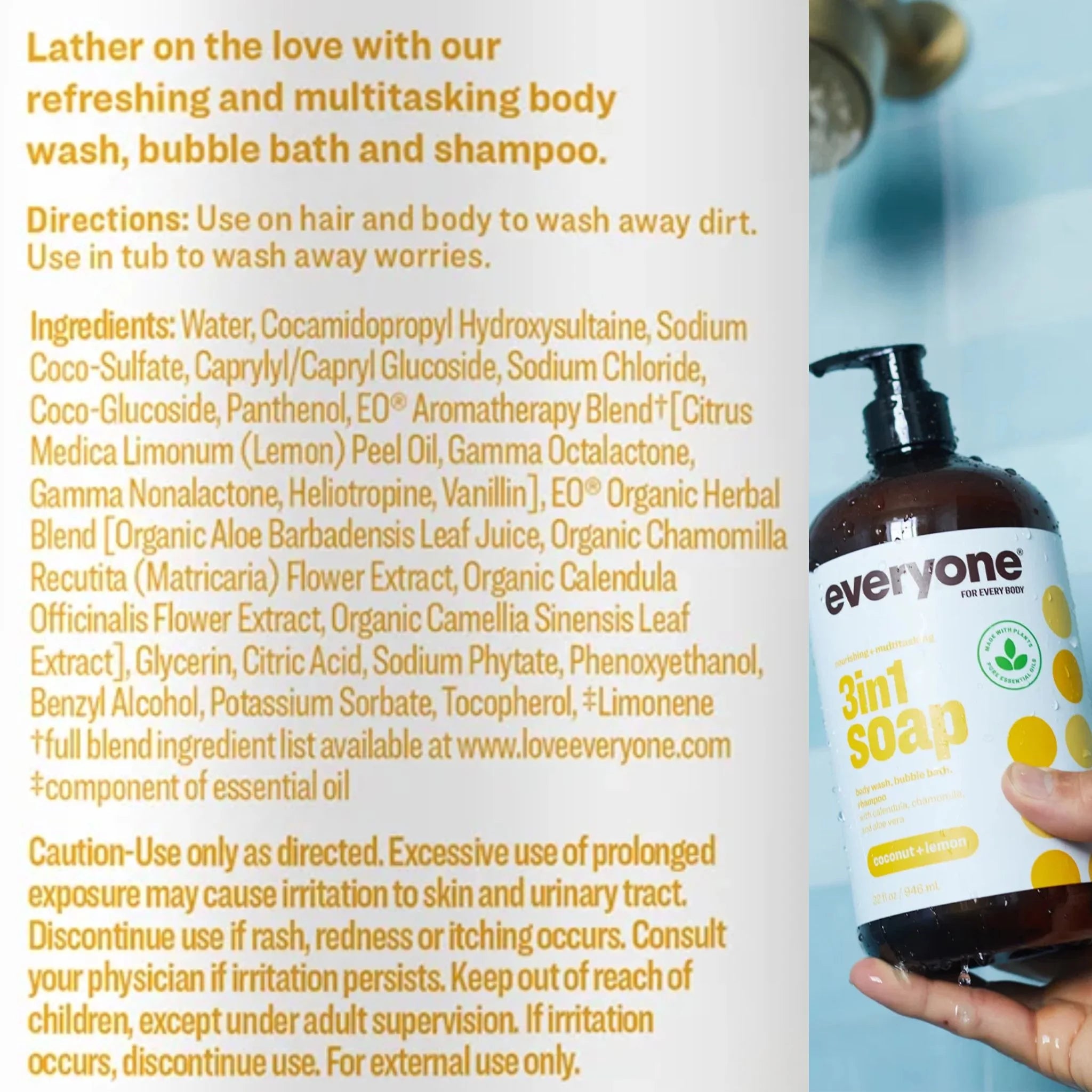 Everyone Body Soap Coconut Lemon 946ml
