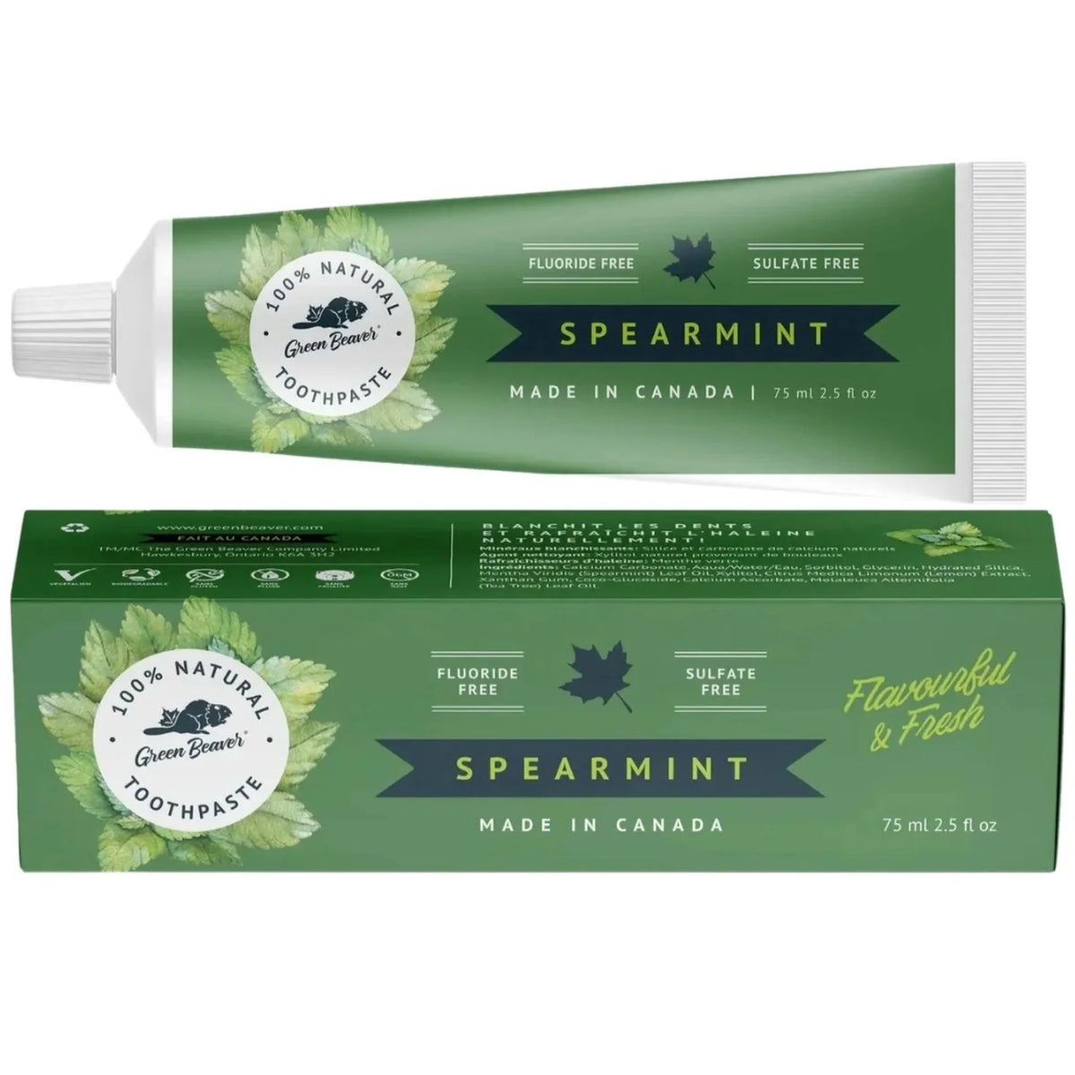 The Green Beaver Company Spearmint Toothpaste 75 ml