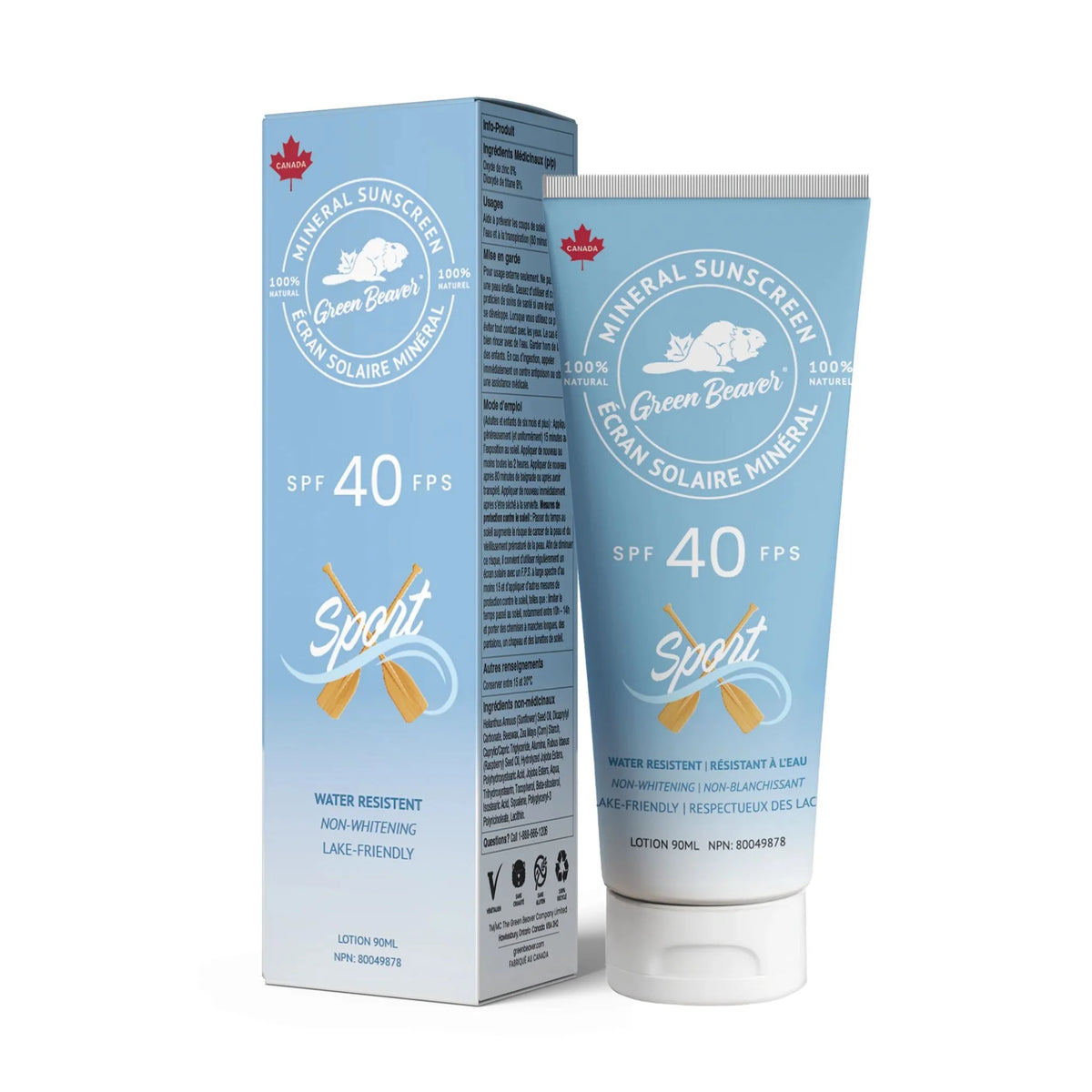 The Green Beaver Company SPF 40 Natural Mineral Sunscreen 90 ml - Nature's Source Inc