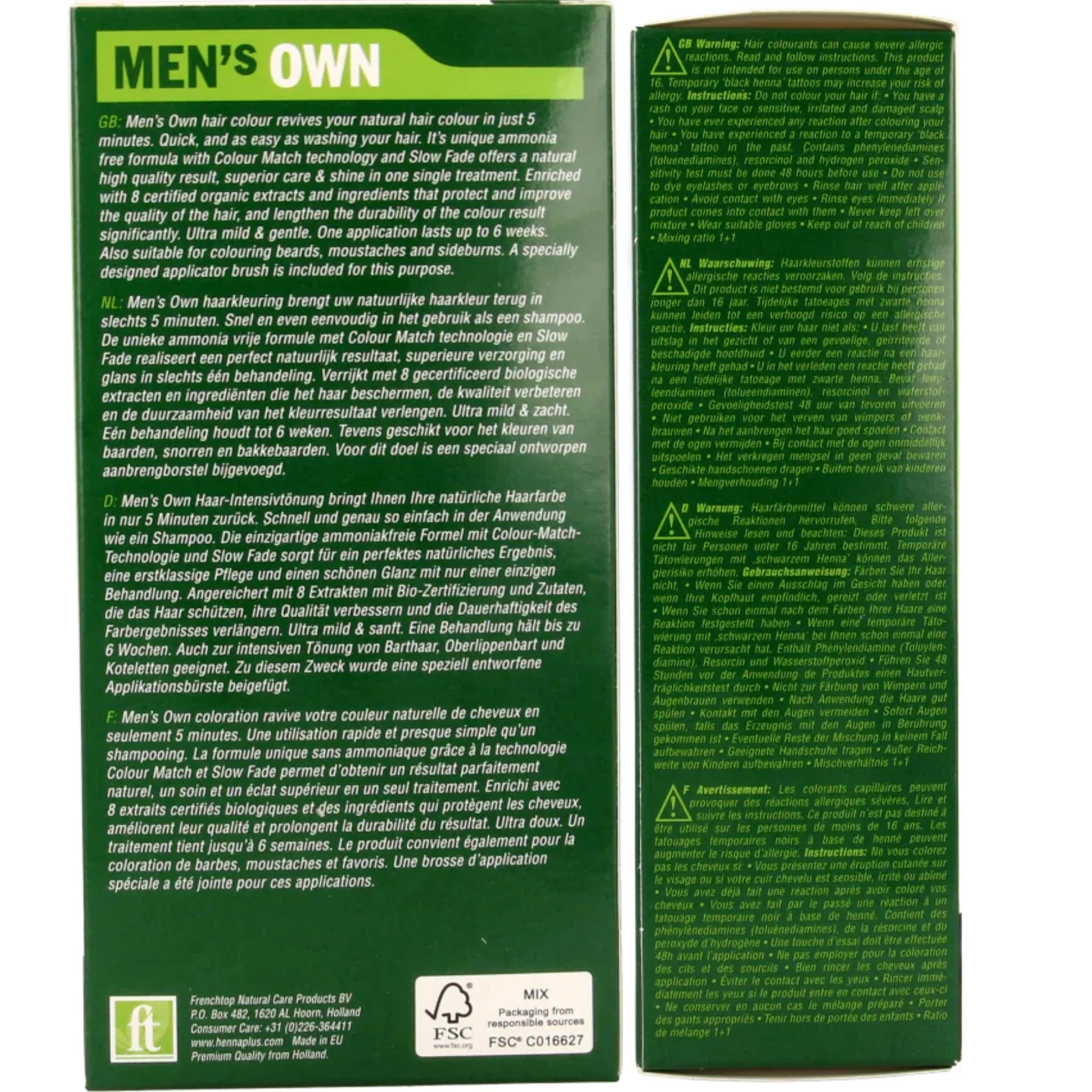 Henna Plus Men's Own Hair Colour - Black 80ml
