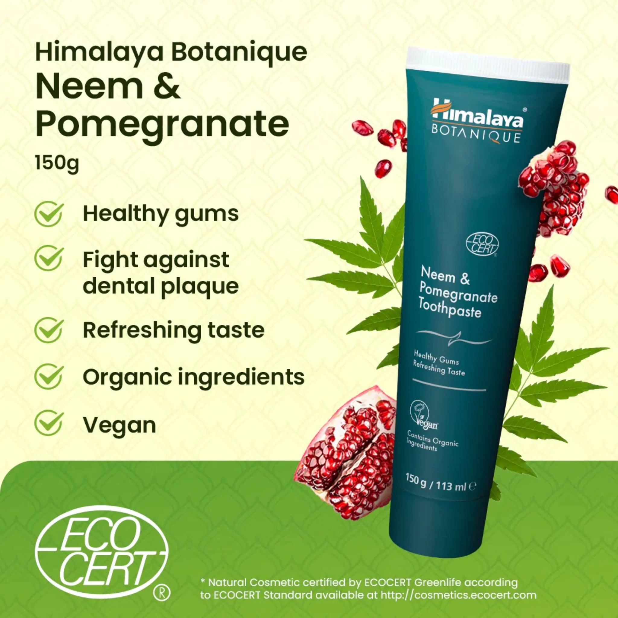 Himalaya Botnique Complete Care Toothpaste Neem & Pomegranate 150g