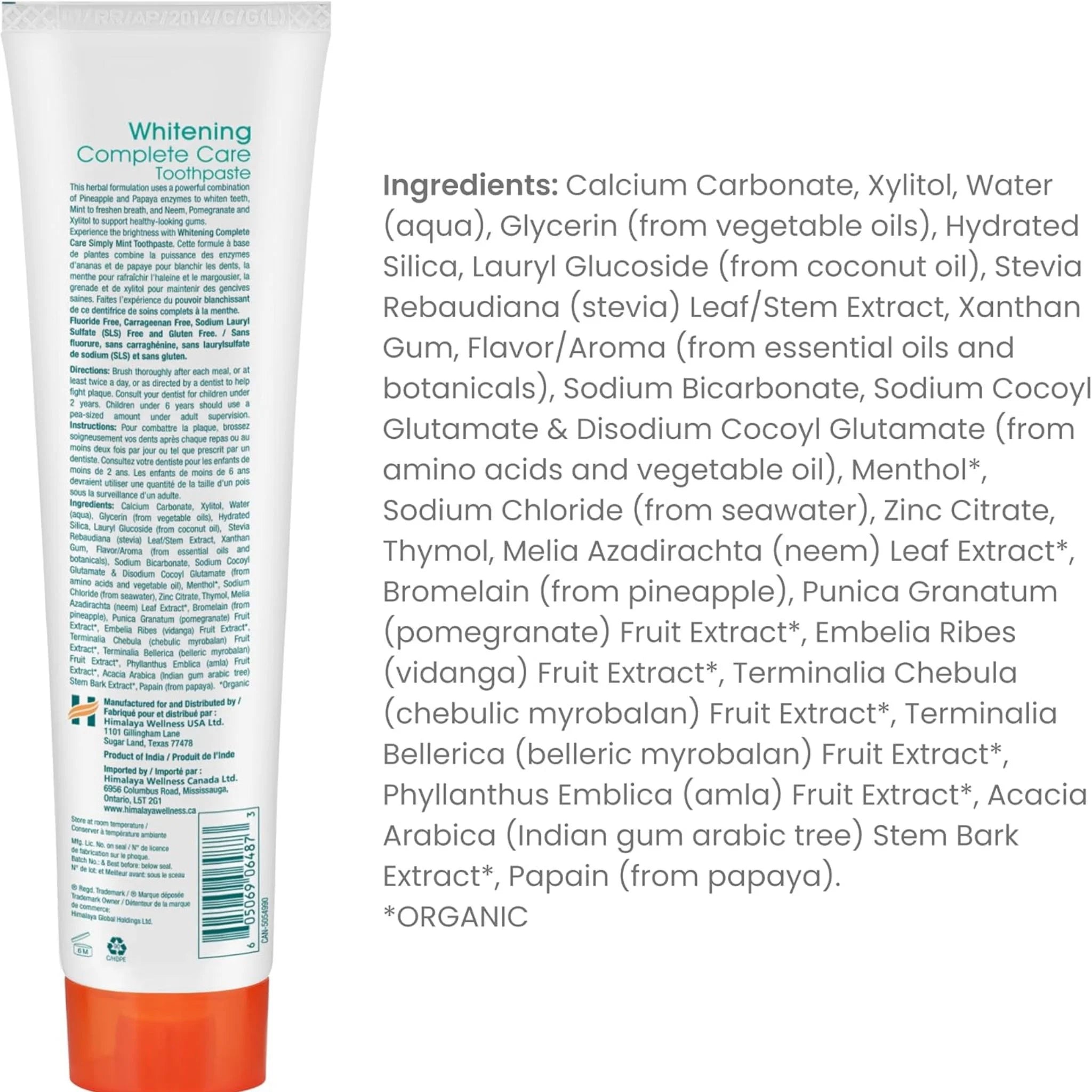 Himalaya Complete Care Toothpaste Mint Botanique Whitening  - 150g