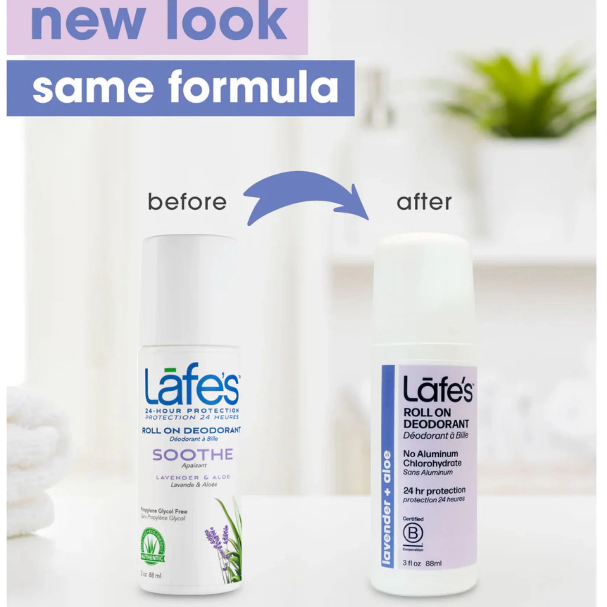 Lafe's Body Care All Natural Lavender Soothe Roll-On Deodorant 88ml