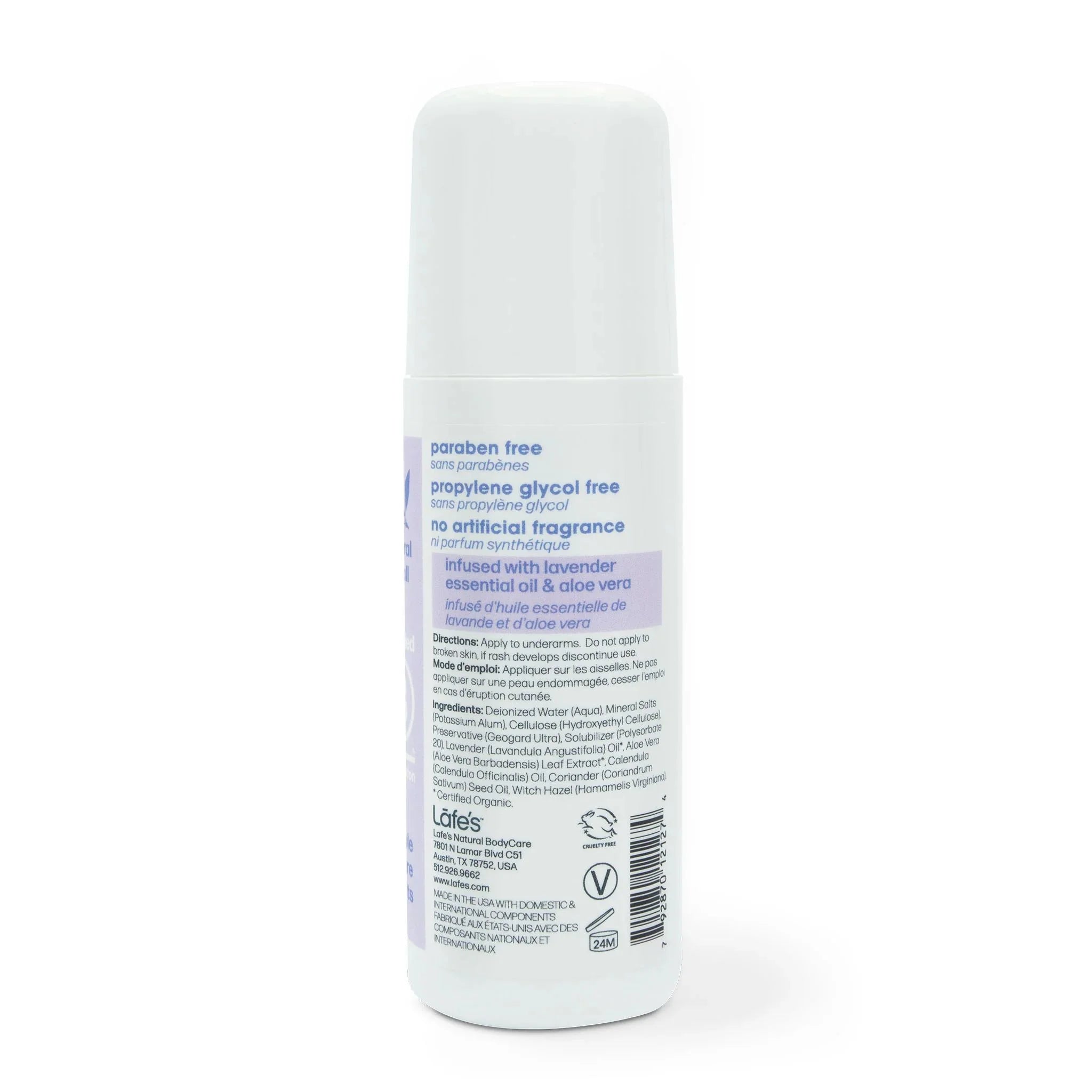Lafe's Body Care All Natural Lavender Soothe Roll-On Deodorant 88ml