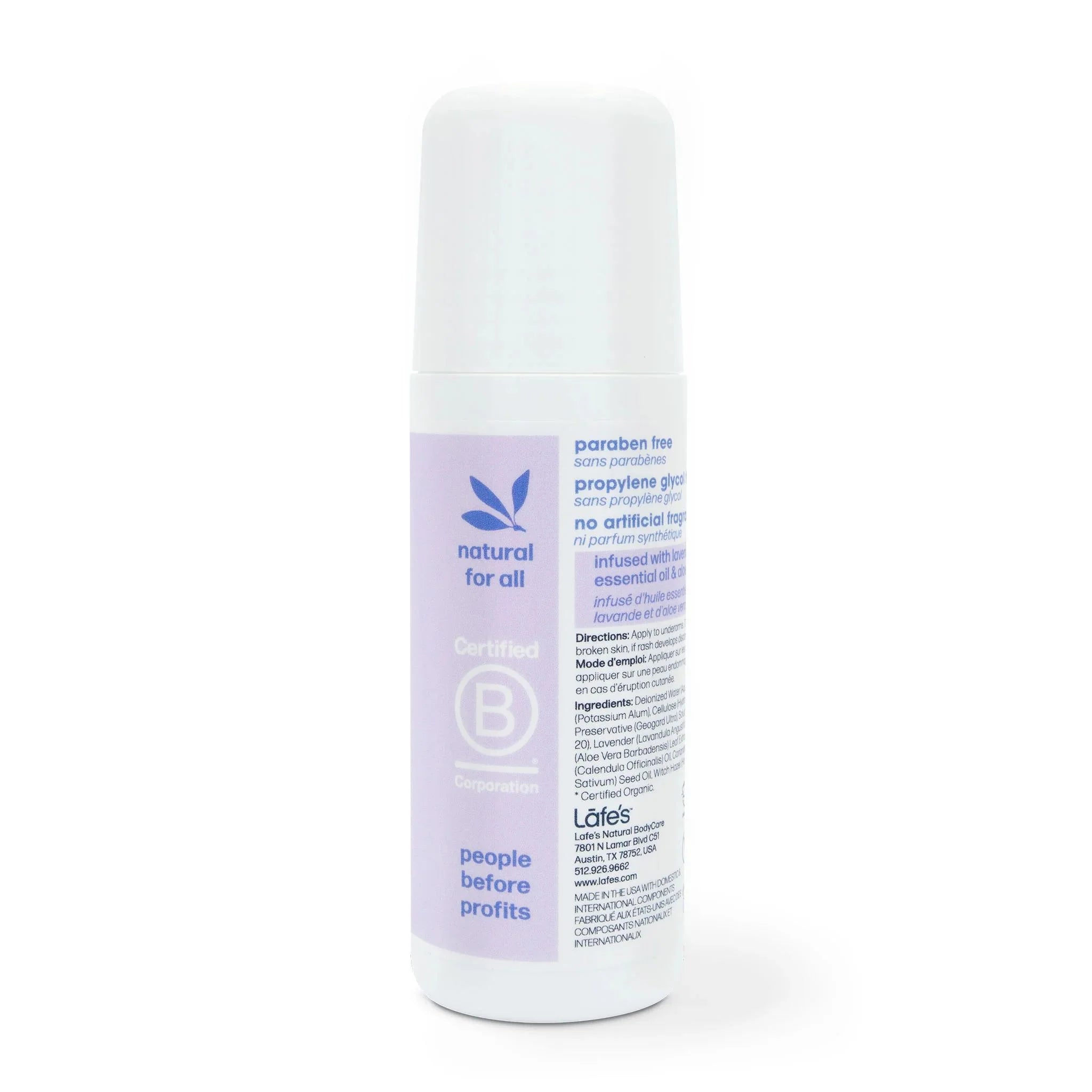 Lafe's Body Care All Natural Lavender Soothe Roll-On Deodorant 88ml