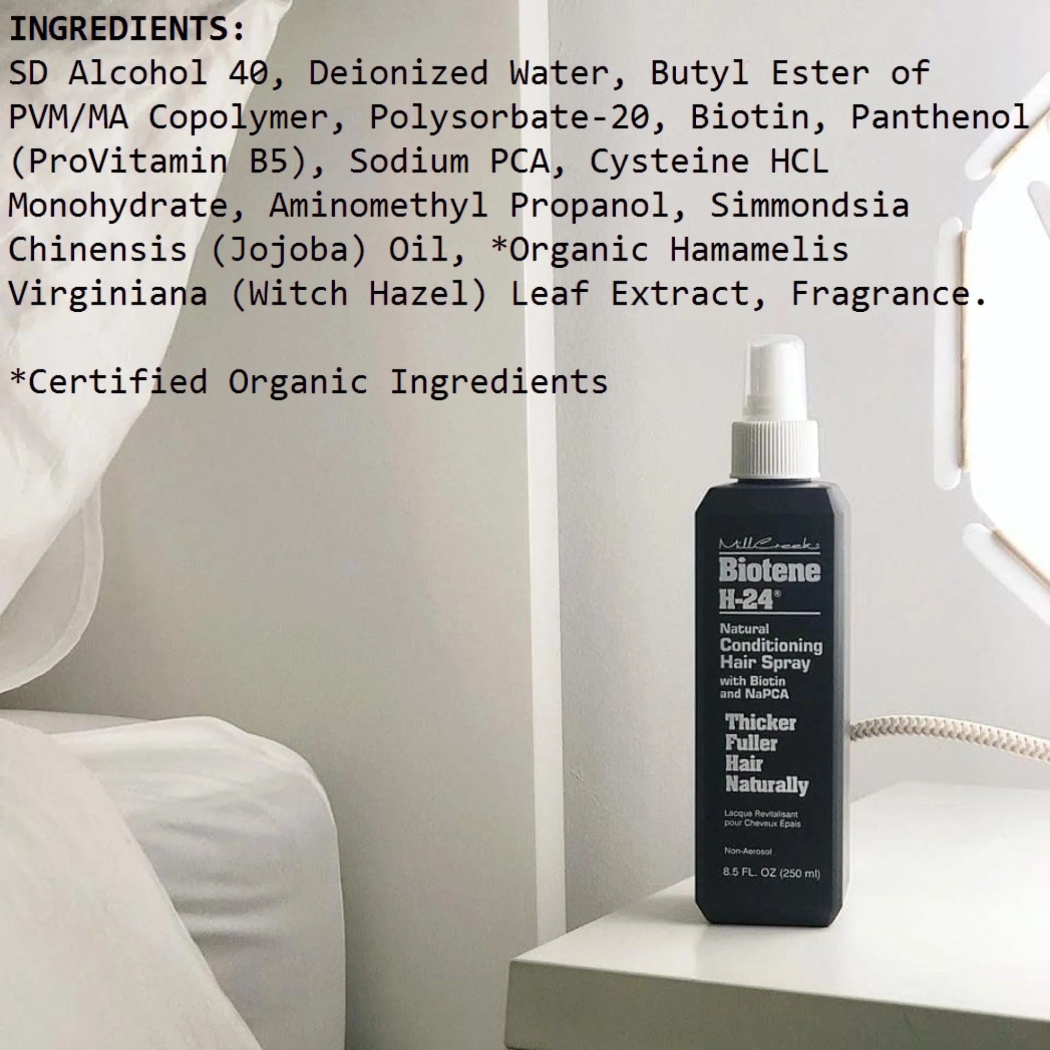 Mill Creek Botanicals Biotene H-24 Conditioning Hair Spray - 250ml