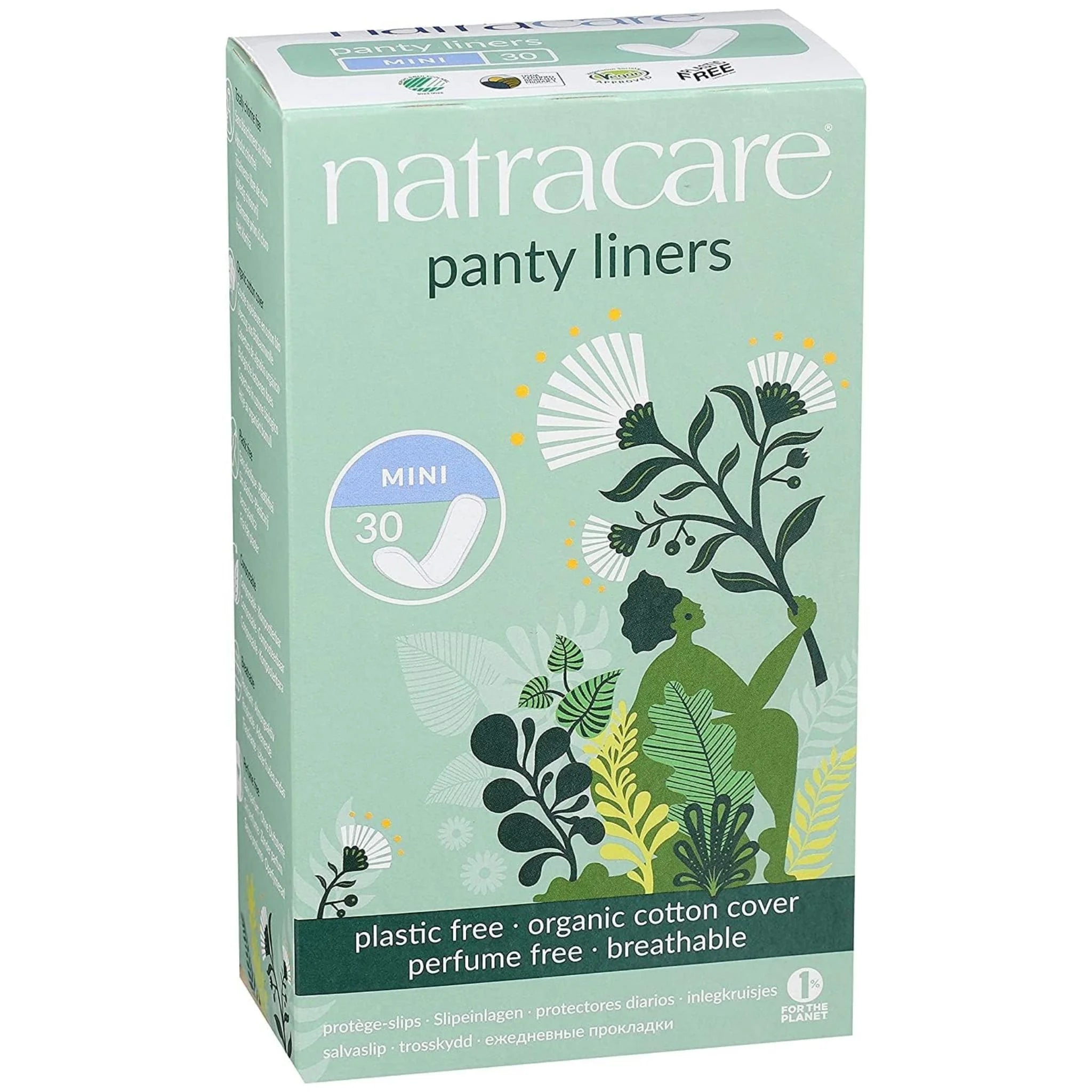 Natracare Mini Panty Liners 30 pc - Nature's Source Inc