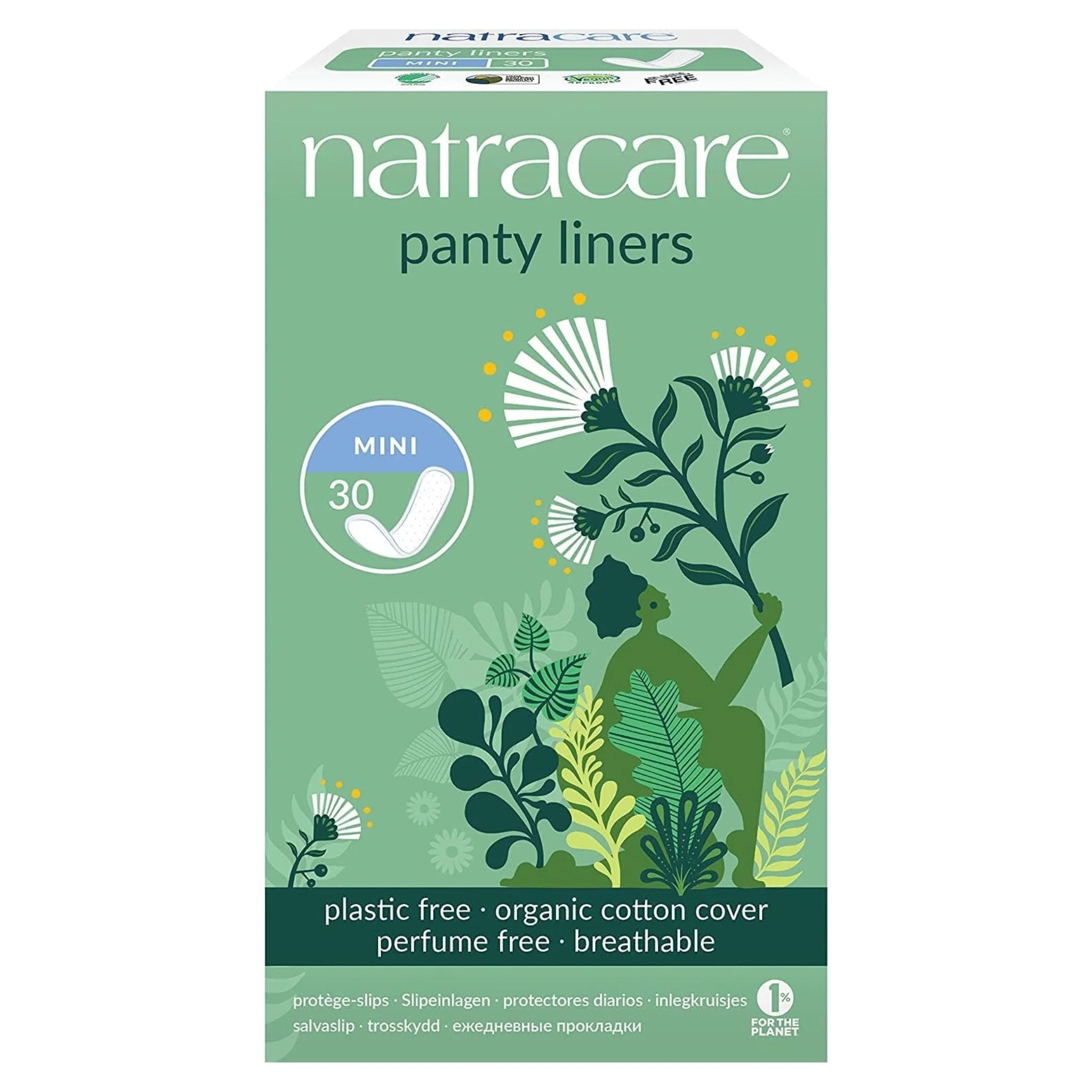Natracare Mini Panty Liners 30 pc - Nature's Source Inc