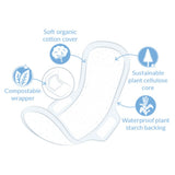Natracare Ultra Pads W-Wings Regular 14 count