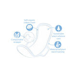 Natracare Ultra Pads W-Wings Super 12 count