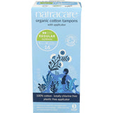 Natracare Regular Organic Cotton Tampons with Applicator (16 Counts)