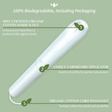 Organyc 100% Organic Cotton Tampons with Applicator (Super Heavy Flow) - 14 Pieces