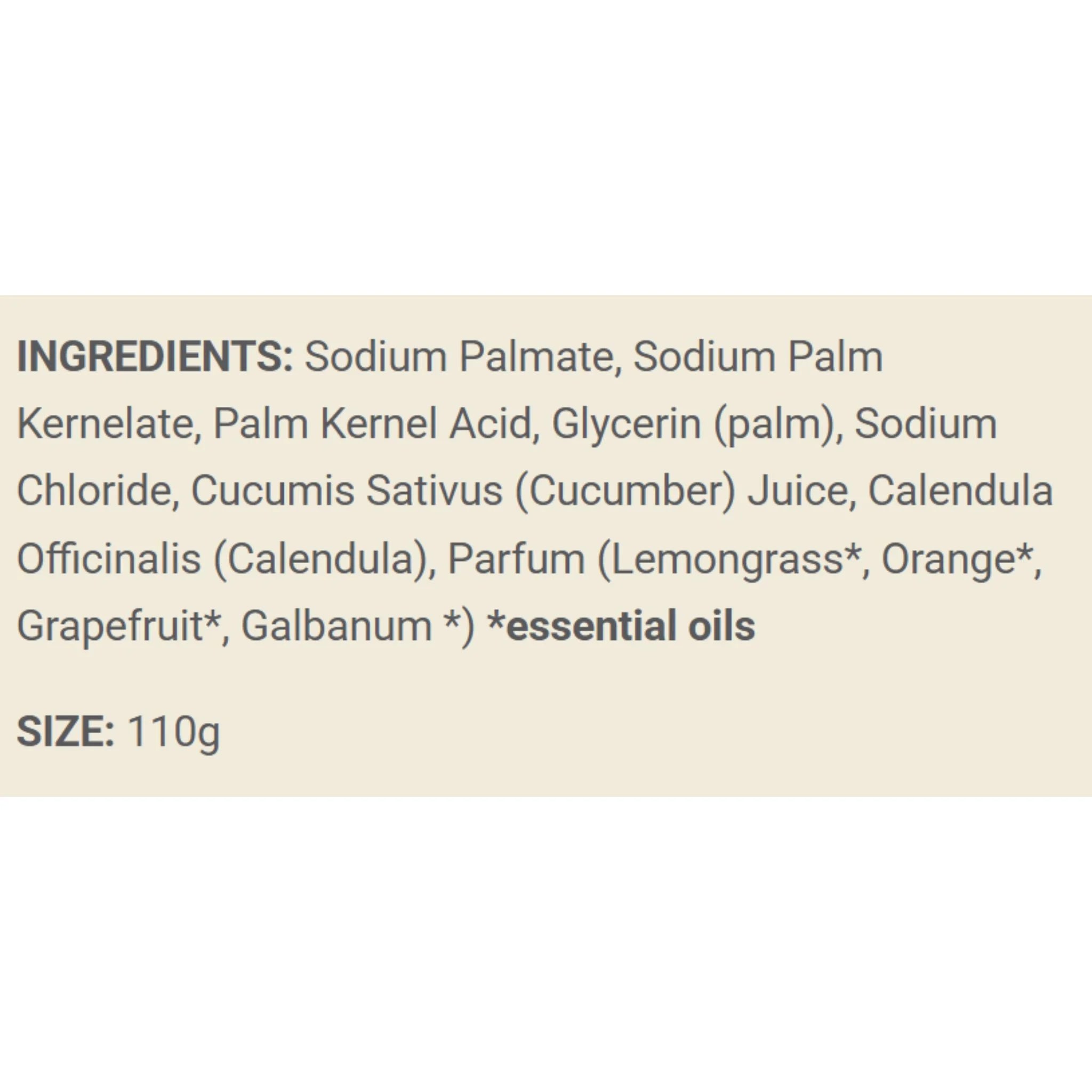 Soap Works Cucumber and Calendula 110g