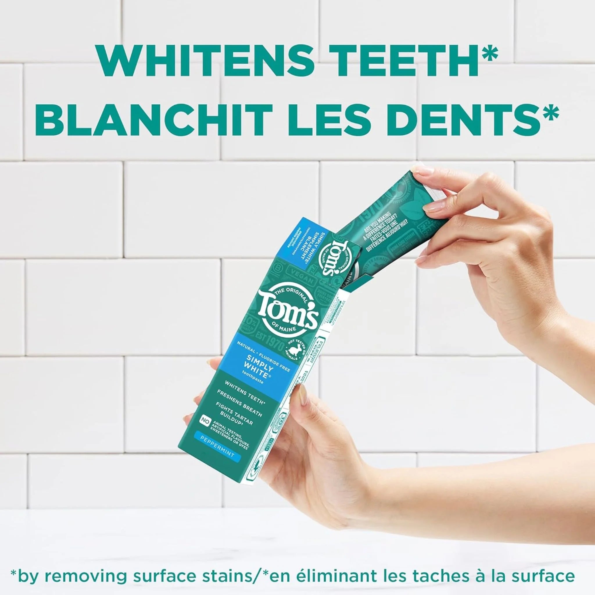 Tom's Simply White Toothpaste Peppermint 85ml
