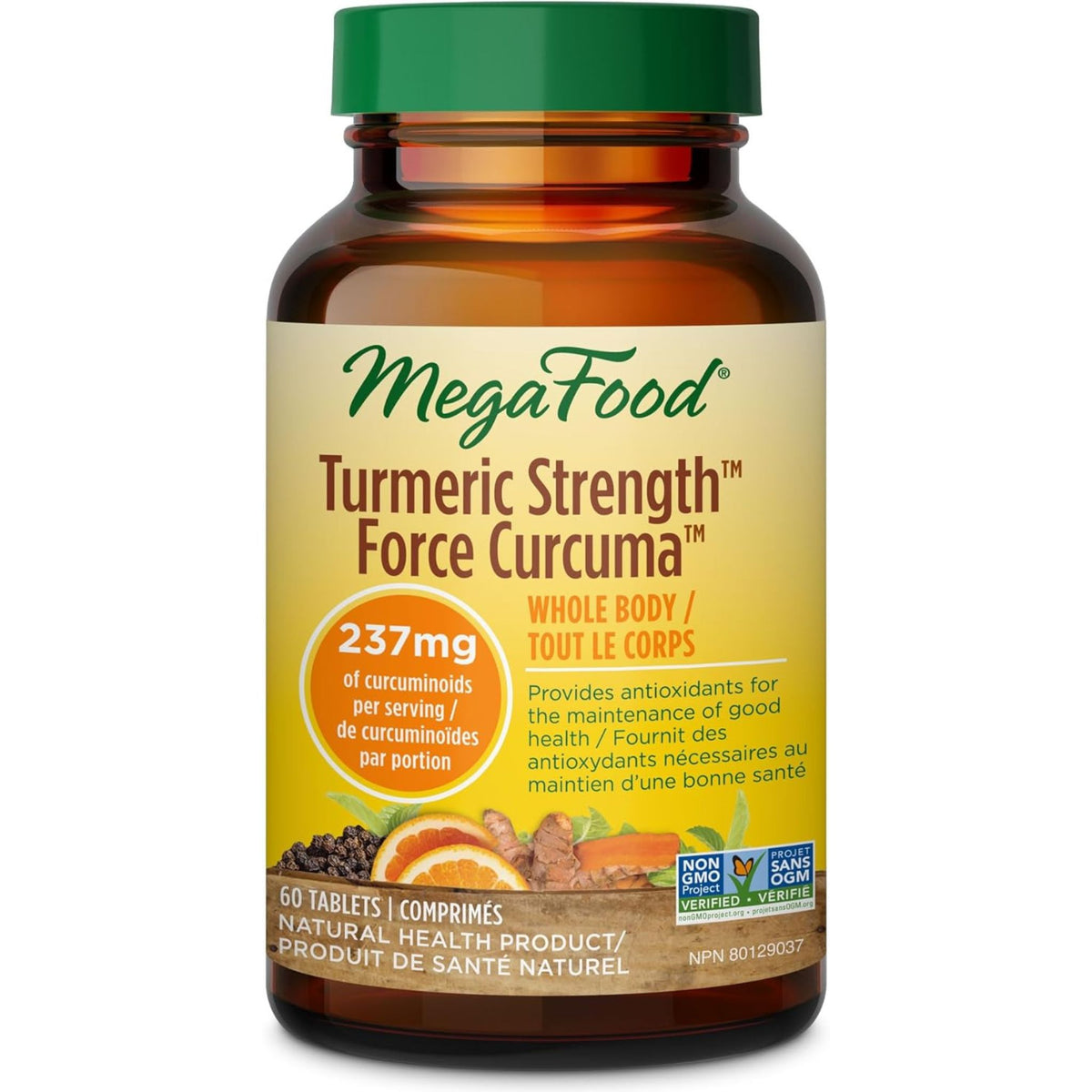 MegaFood Turmeric Strength 60 Tablets - Nature's Source Inc