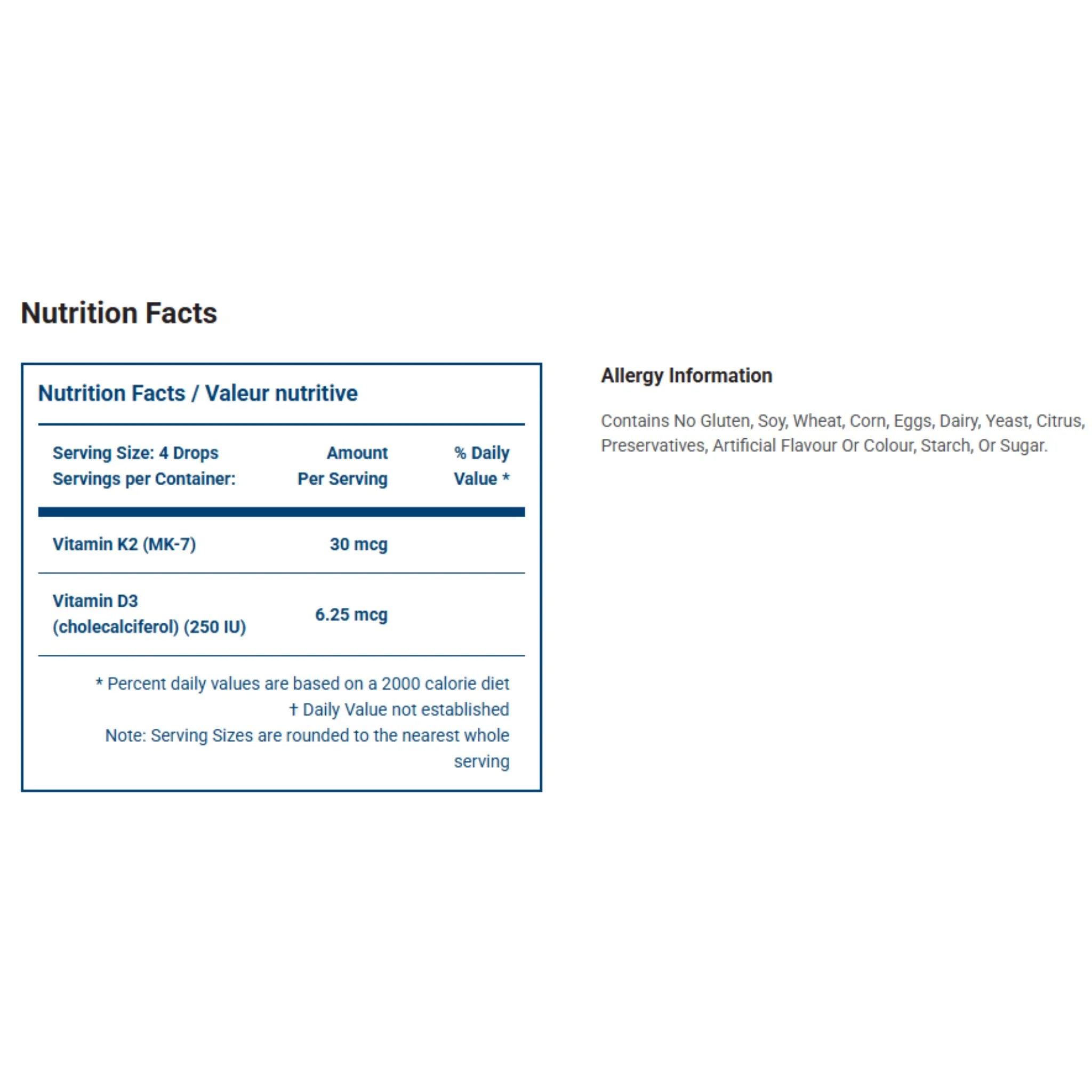 NFH Vitamin K2-D3 SAP 15ml - Nature's Source Inc