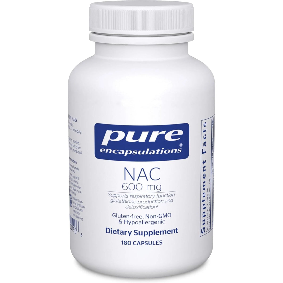 Pure Encapsulations NAC 600mg 180 Veg-Caps - Nature's Source Inc