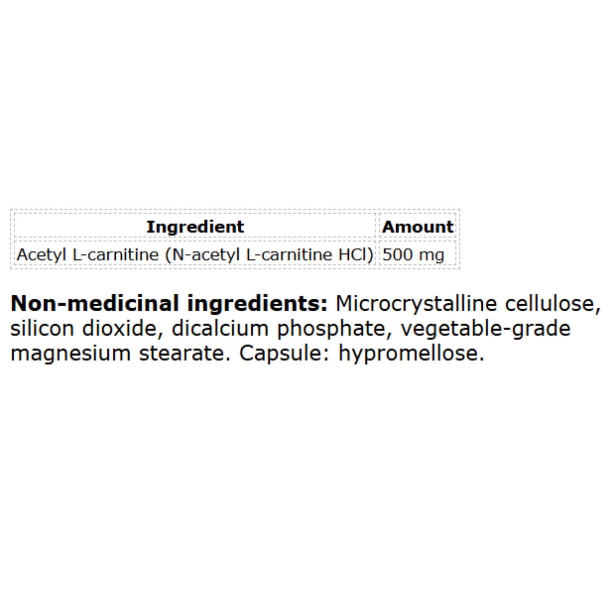 Cyto-Matrix Acetyl LÂ·Carnitine (formerly Carni-Sorb) 120 Vegetable Capsules - Nature's Source Inc